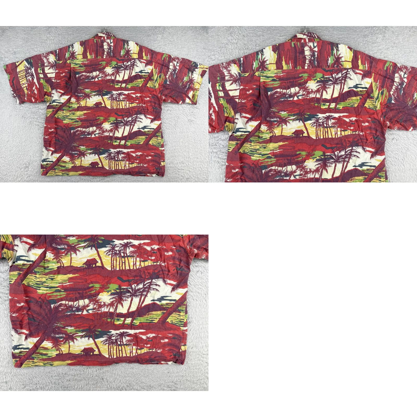 Tommy Bahama Tommy Bahama Shirt Men L Red Palm Hut Button Rayon Blend Short Sleeve Size US L / EU 52-54 / 3 - 9 Thumbnail