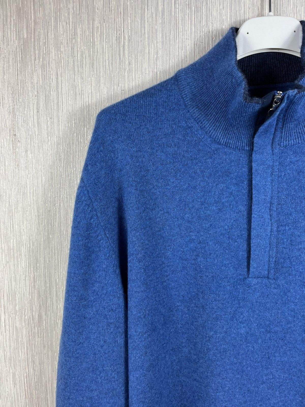 Gran Sasso Gran Sasso wool cashmere half zip sweater alcantara luxury Size US L / EU 52-54 / 3 - 5 Thumbnail