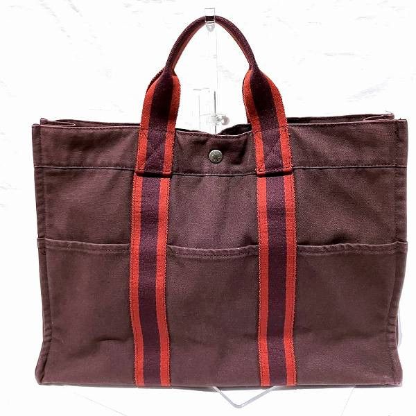 Hermes Hermes Hermes Herbag MM Tote Bag Canvas Tote Bag in Fair Condition Size ONE SIZE - 1 Thumbnail