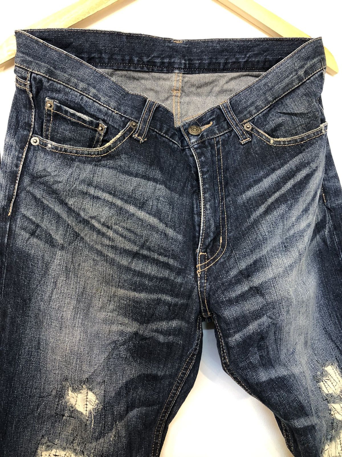Japanese Brand PPFM distressed jeans Size US 32 / EU 48 - 3 Thumbnail