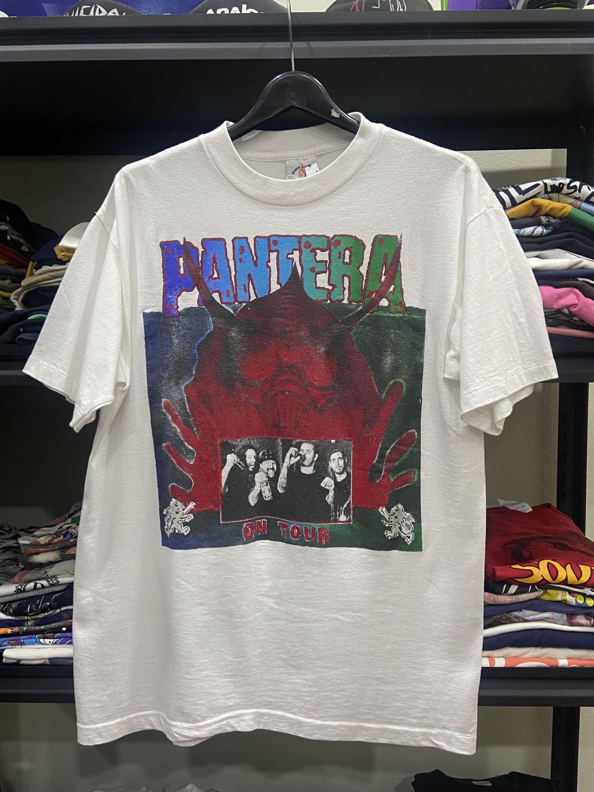 Band Tees × Vintage Vintage 1995s PANTERA ON TOUR America Metal Band T-SHIRT Size US L / EU 52-54 / 3 - 1 Thumbnail