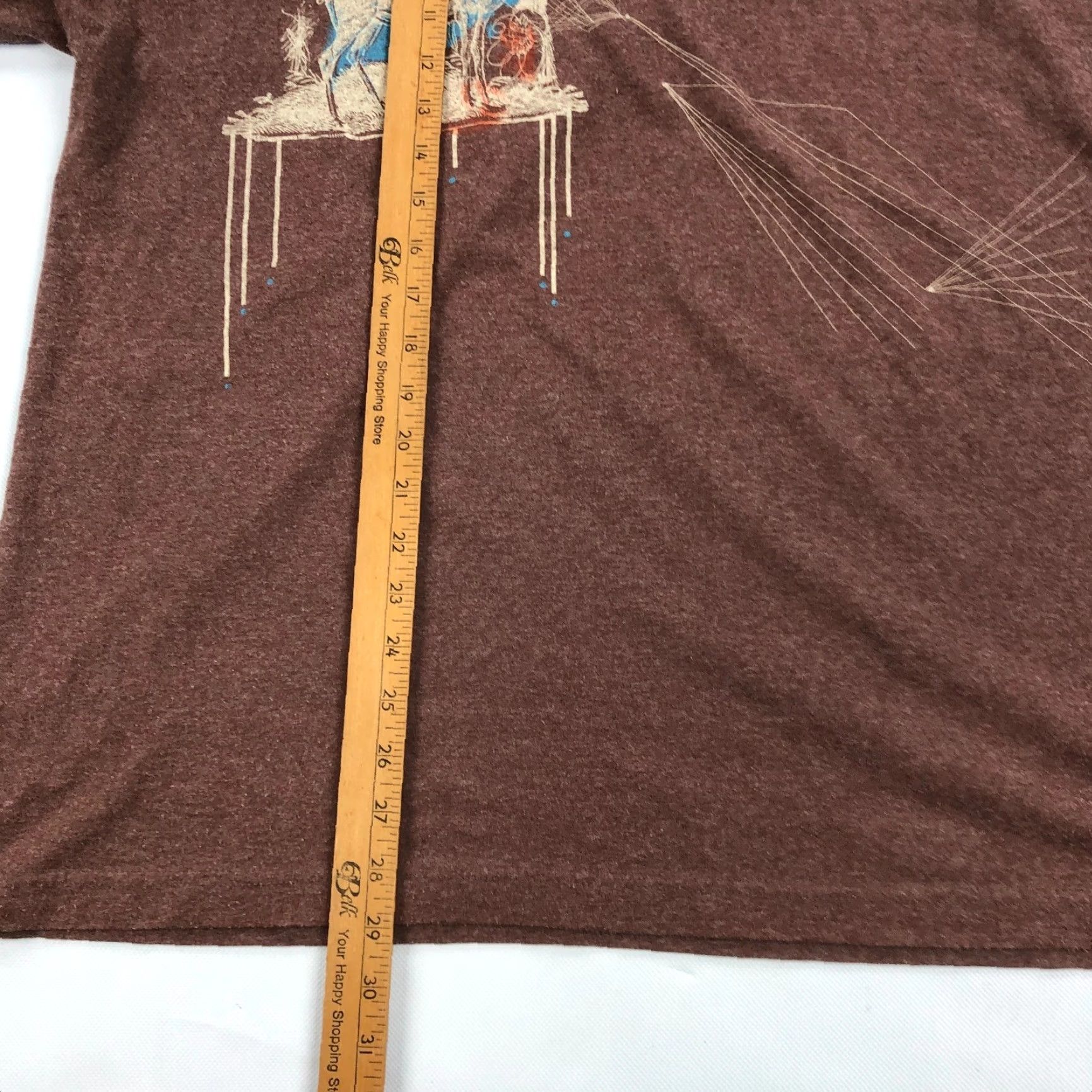 Vintage Heavy Rotation Men's XL Brown Heather Deer Graphic Print Short Sleeve T-Shirt Size US XL / EU 56 / 4 - 6 Thumbnail