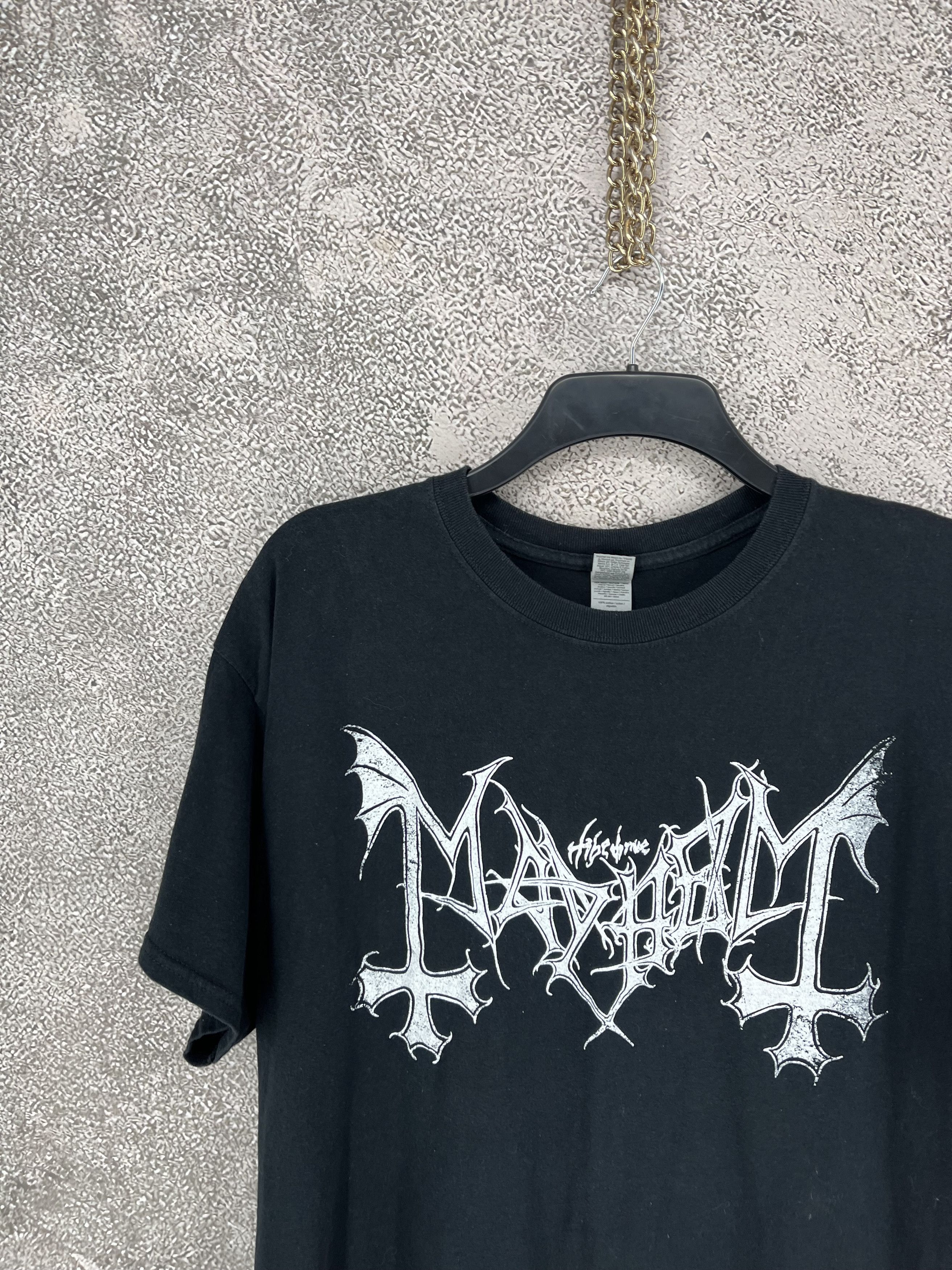 Band Tees 90s Mayhem Logo Black Metal Tshirt Burzum COF Size US M / EU 48-50 / 2 - 4 Thumbnail