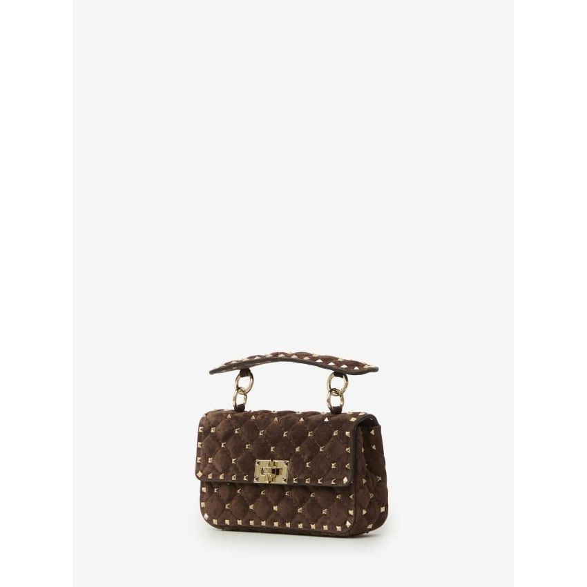 Valentino VALENTINO GARAVANI Small Rockstud Spike Brown Shoulder Bag N Size ONE SIZE - 2 Thumbnail