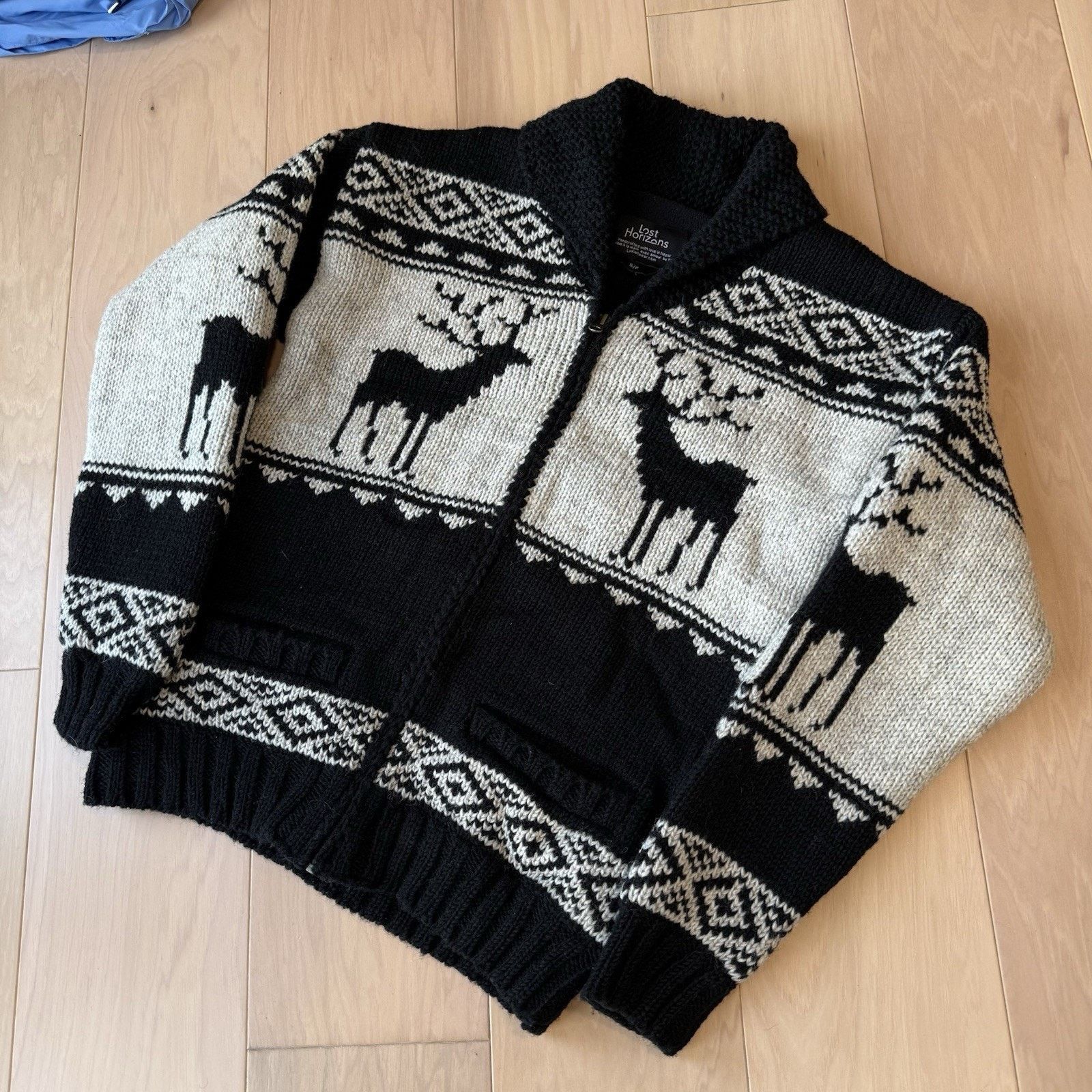 Other Lost Horizons Sweater Small Multicolor Wool Cowichan Deer Size US S / EU 44-46 / 1 - 10 Thumbnail
