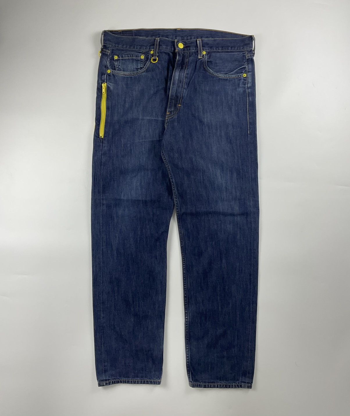 Fragment Design × Levi's Levis Fenom S/S'09 Yellow FLash Denim Size US 36 / EU 52 - 2 Thumbnail