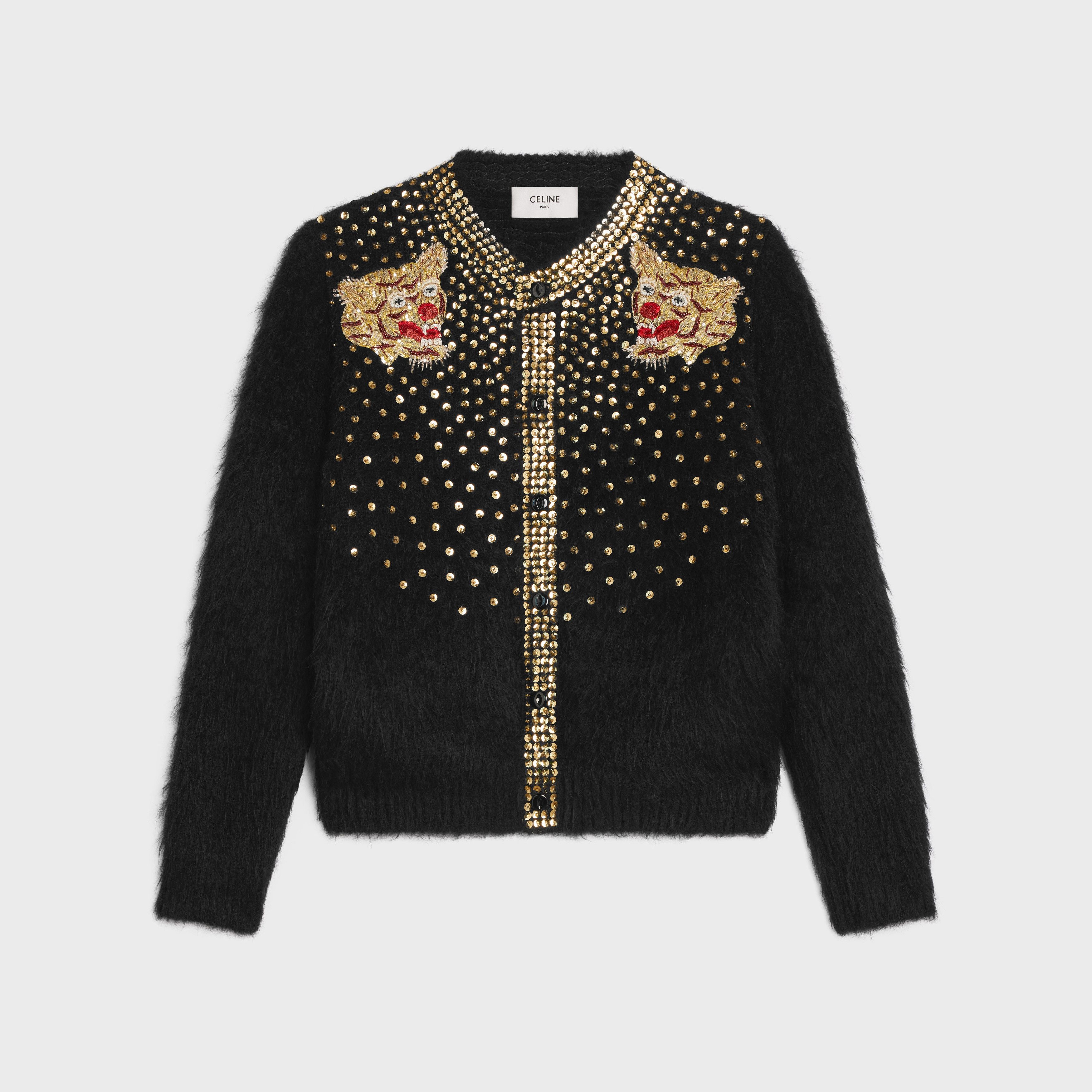 ジャケット Celine Cardigan CELINE embroidered cardigan in wool cloth | REVERSIBLE