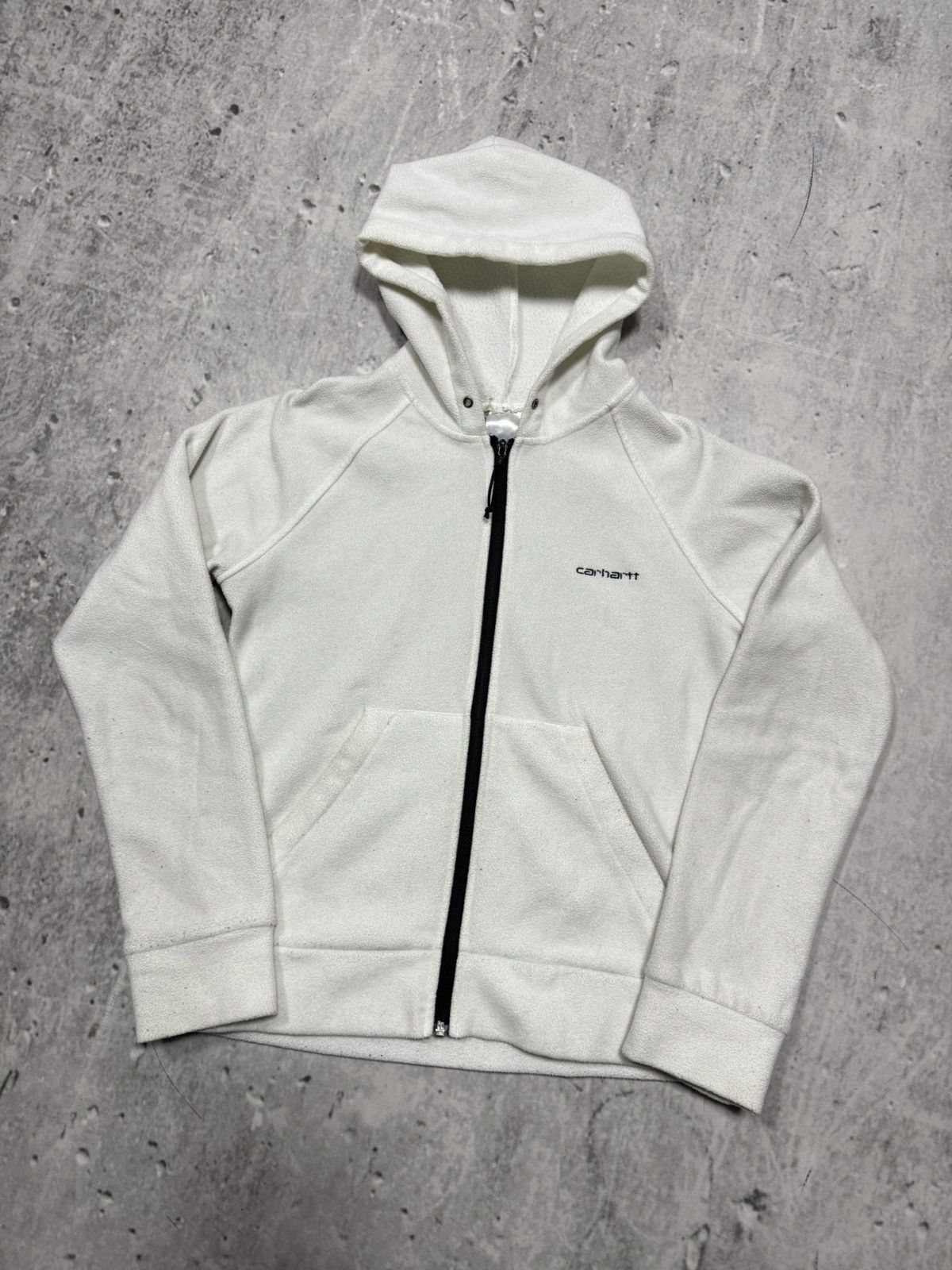 Carhartt × Vintage Carhartt wmns zip hoodie white fleece Y2K Size M / US 6-8 / IT 42-44 - 1 Thumbnail