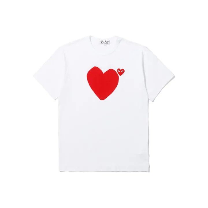Comme des Garcons PLAY Comme des Garçons Play Red Heart Print Tee 0079 Size US S / EU 44-46 / 1 - 1 Thumbnail
