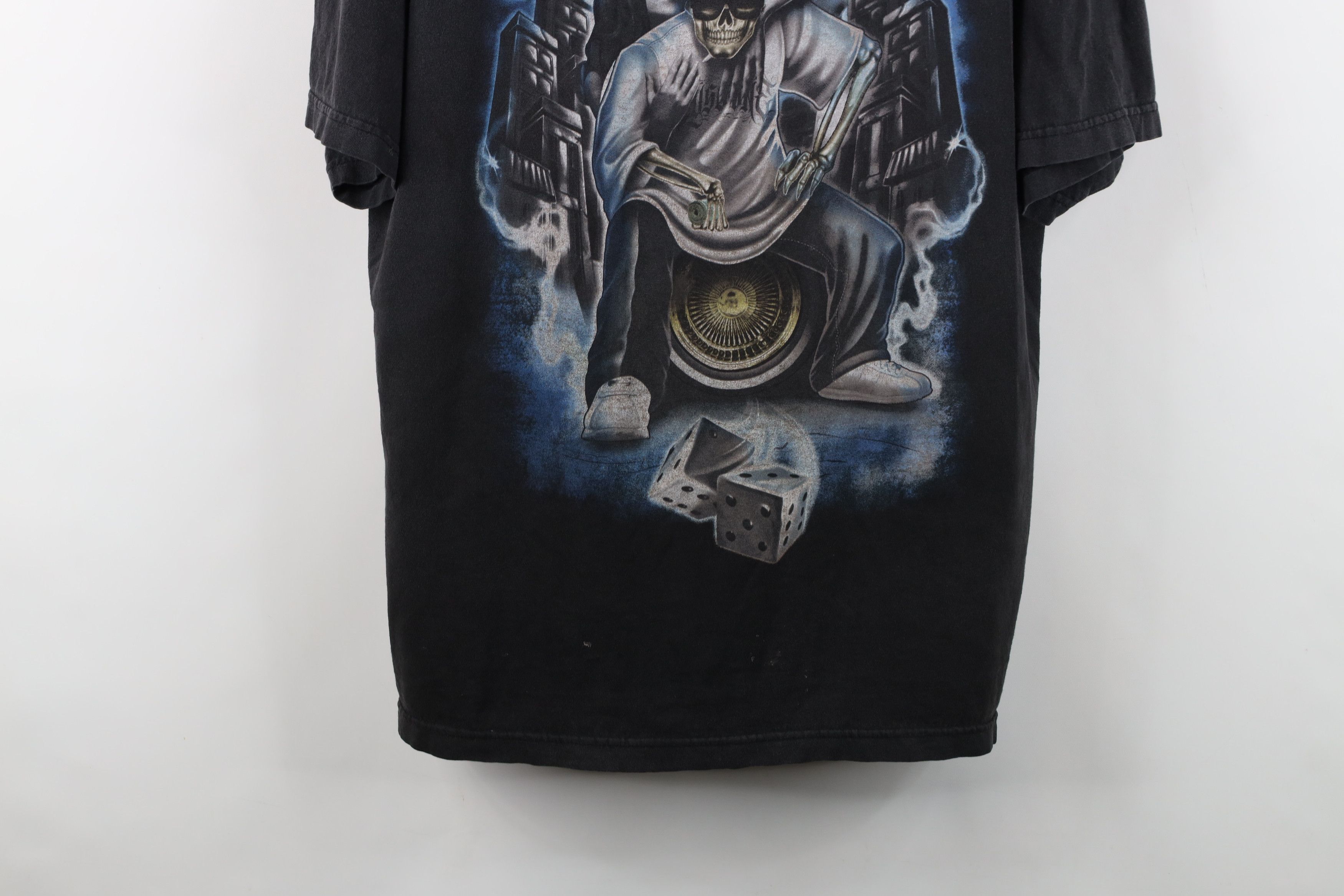 Vintage Vintage Y2K Streetwear Girl Gangster Dice Skeleton T-Shirt Size US XXL / EU 58 / 5 - 3 Thumbnail