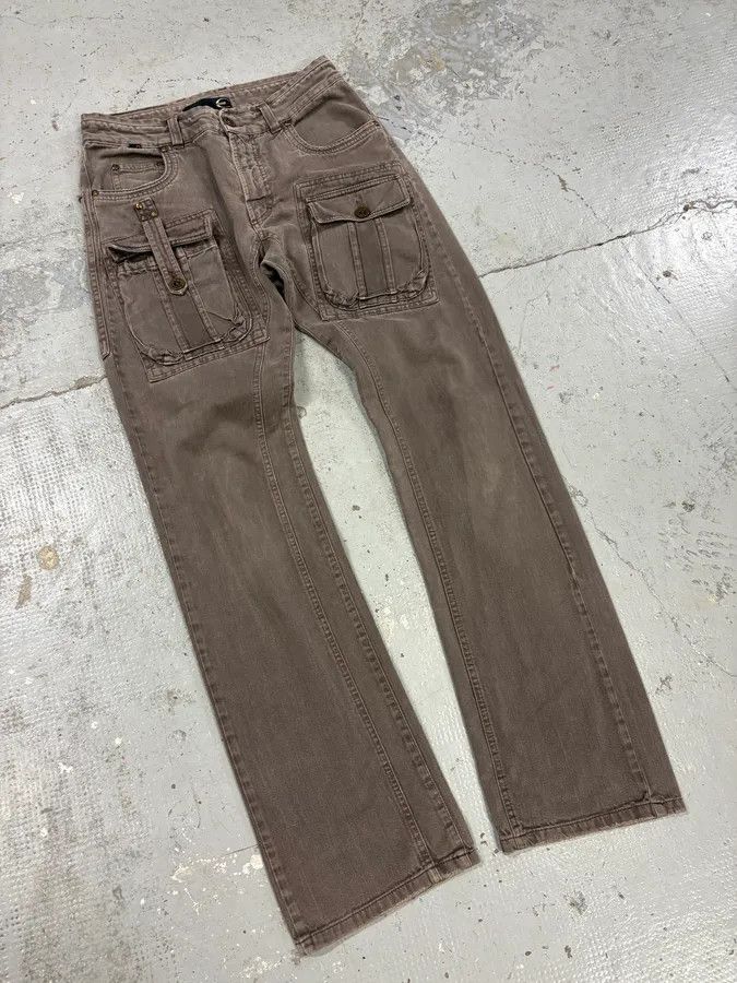 Just Cavalli AW2005 Cavalli Brown Multi Pockets Cargo Pants Size US 31 - 5 Thumbnail