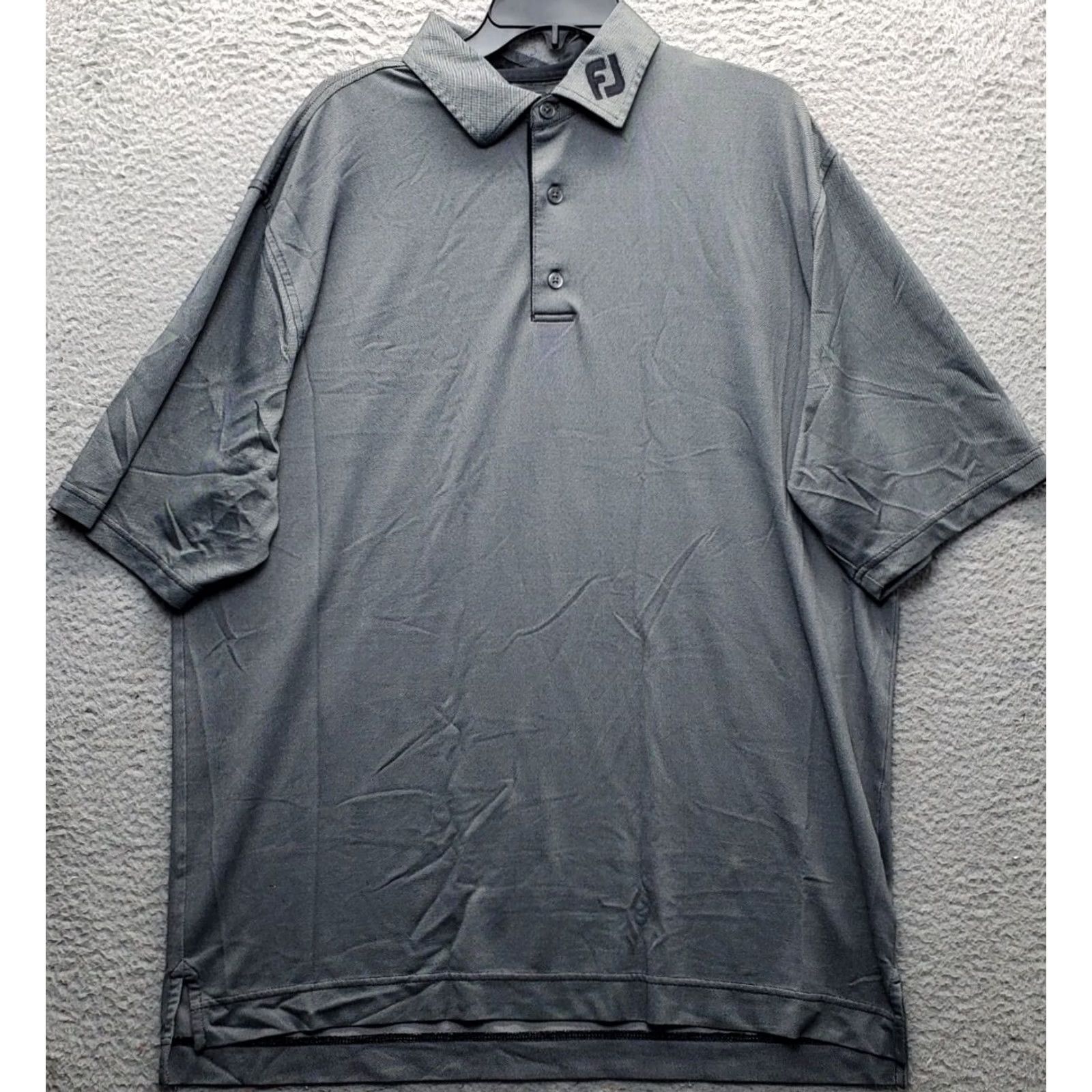 Footjoy FootJoy Polo Shirt Mens XL Gray Embroidered Logo Collared Popover Slit Short Sleeve Sports Golf Shirt Size US XL / EU 56 / 4 - 2 Thumbnail