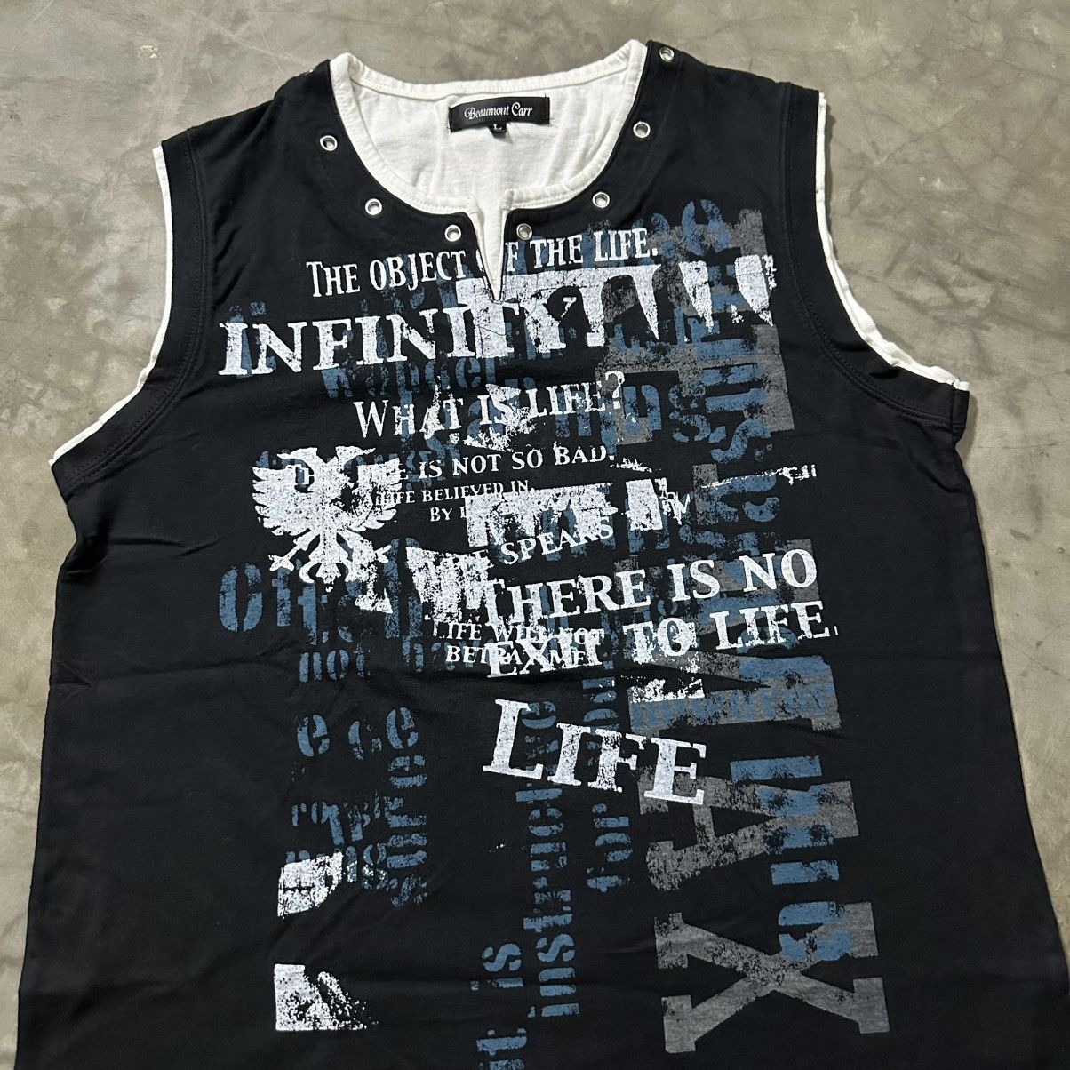 Japanese Brand JAPANESE BEAUMONT CARR POEM TANKTOP TSHIRT BONDAG PUNK STYLE Size US L / EU 52-54 / 3 - 3 Thumbnail