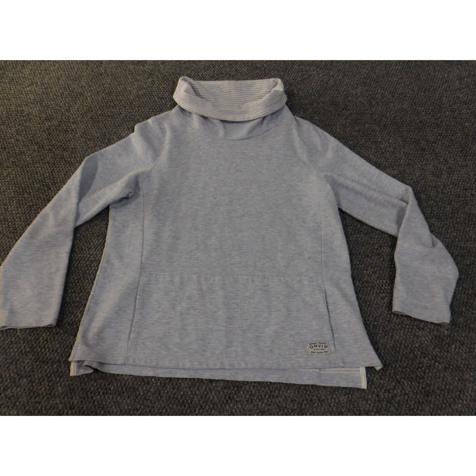 Orvis Orvis Sweater Women M Blue Pullover Raglan Sleeve Turtleneck Knit Stitch Stretch Casual Outdoor pullover Cotton Polyester Pullover Size M / US 6-8 / IT 42-44 - 3 Thumbnail