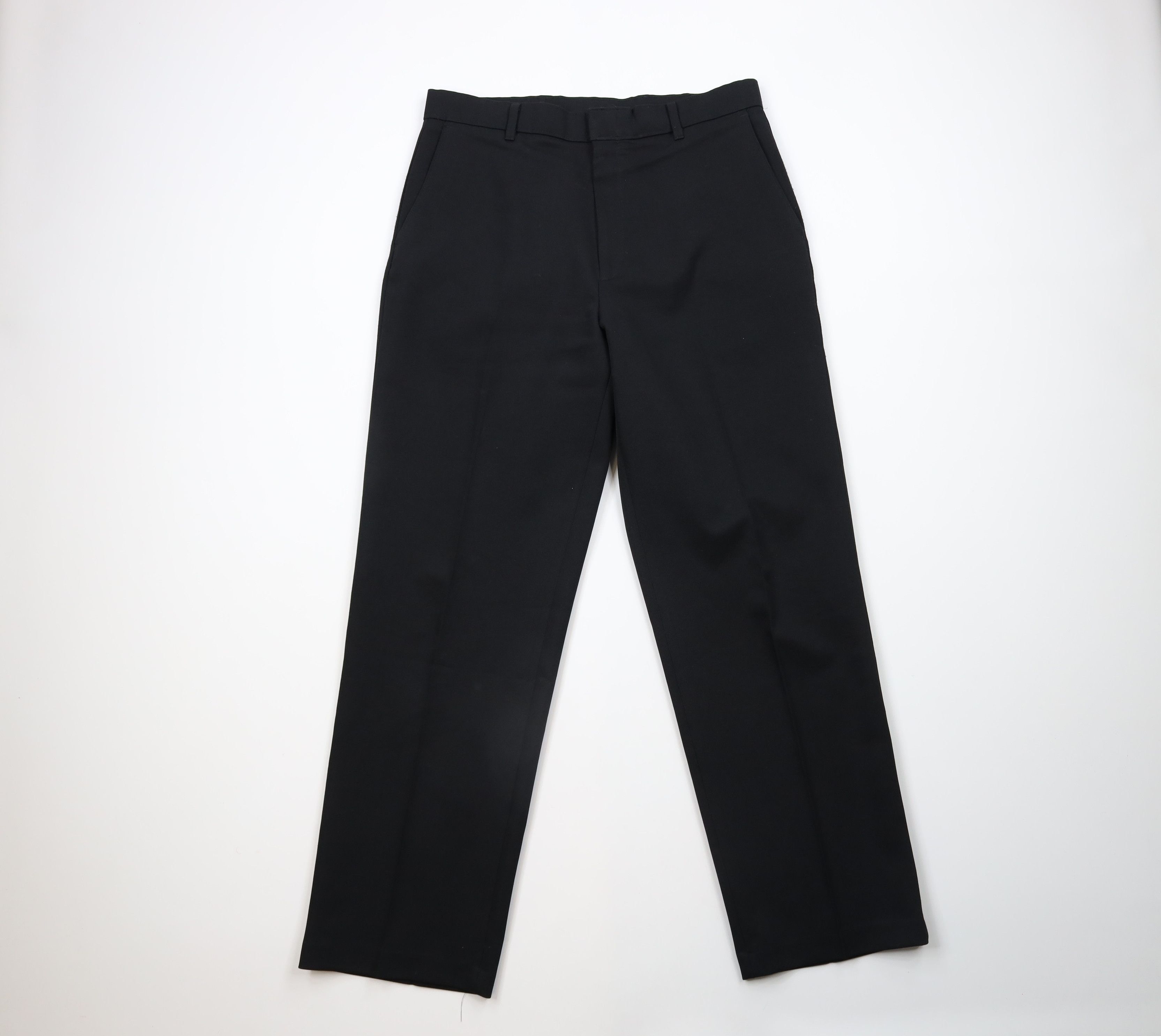 Levi's × Vintage Vintage 90s Levis Wide Leg Knit Chino Pants Black Polyester Size 34 - 1 Thumbnail