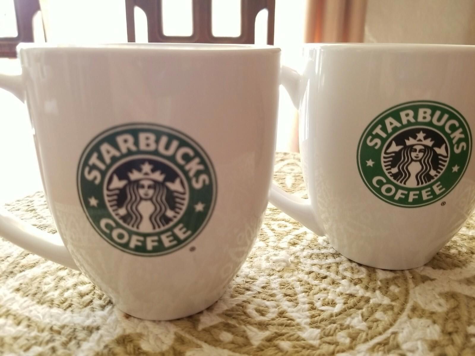 Other Starbucks Coffee MUGS 2008 & 2010 Ceramic White Logo 14 oz Size ONE SIZE - 6 Thumbnail