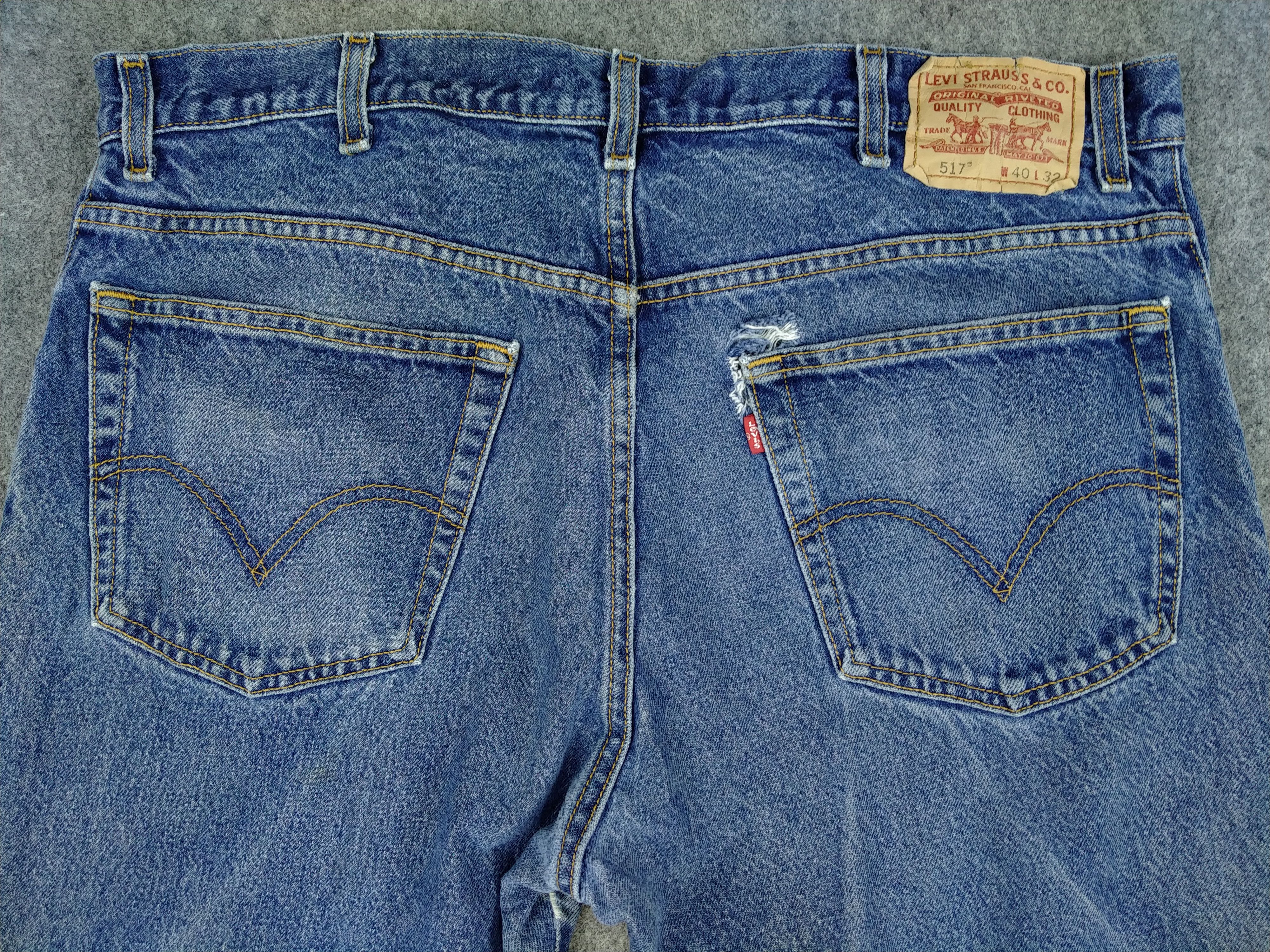 Levi's Blue Vintage Levi's 517 Flare Boot Cut Denim 39x28 -JN414 Size US 39 - 4 Thumbnail