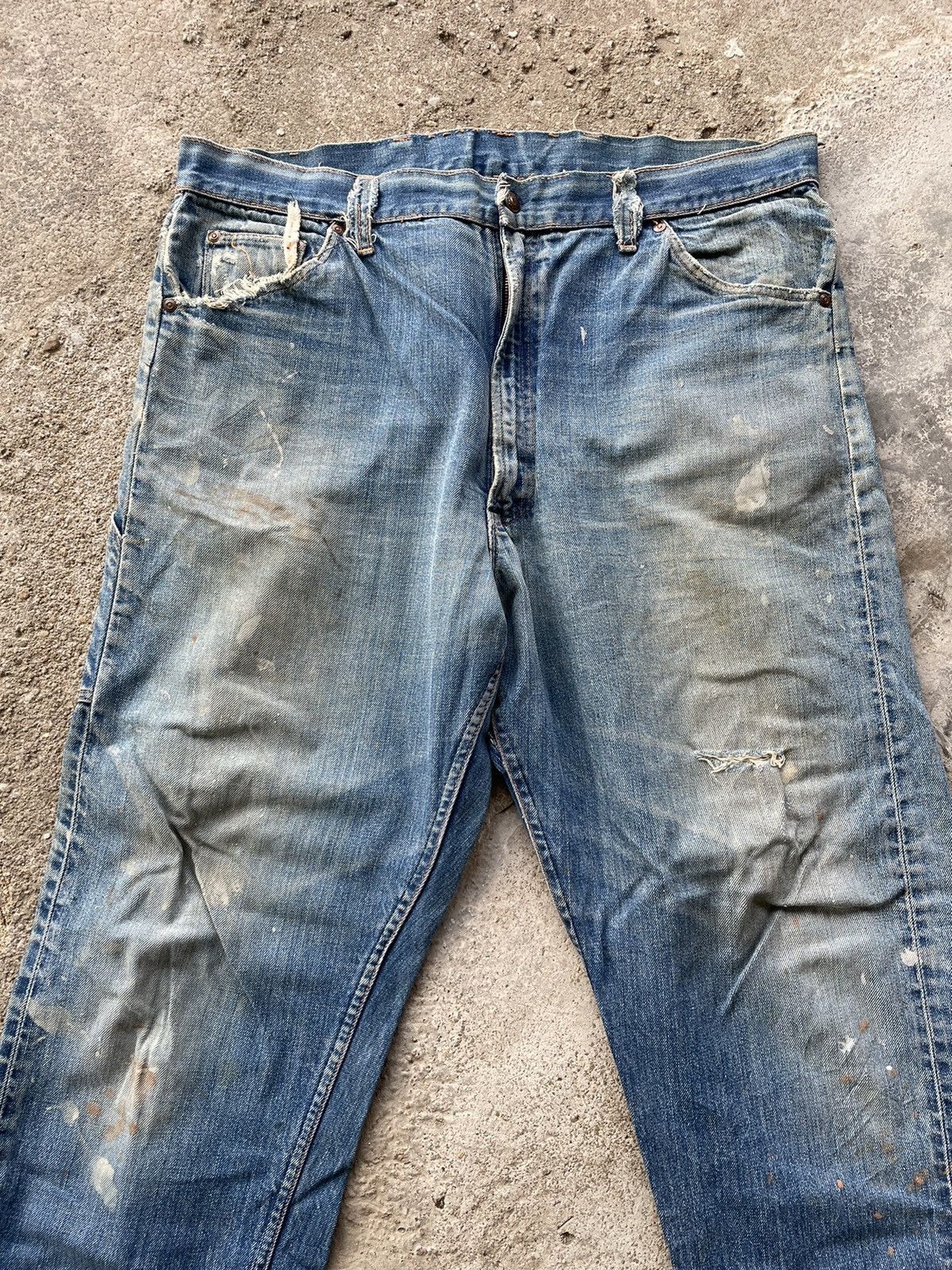Vintage Vintage 50s selvage jeans unbranded distressed Size US 39 - 3 Thumbnail