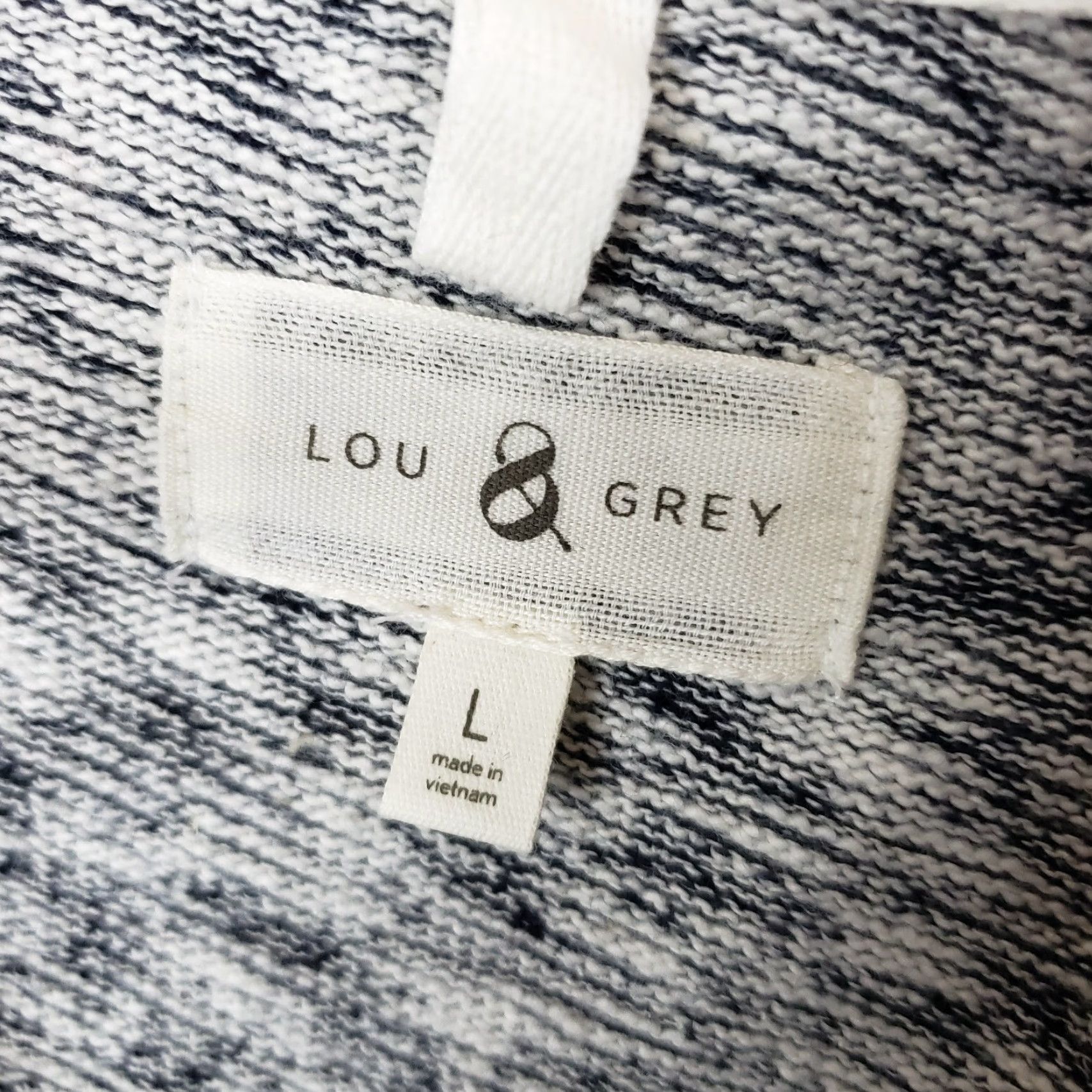 Lou & Grey Lou & Grey Womens Pullover Top Blouse Size Large Blue Cotton V-Neck Long Sleeve Shirt Womens Size L / US 10 / IT 46 - 6 Thumbnail