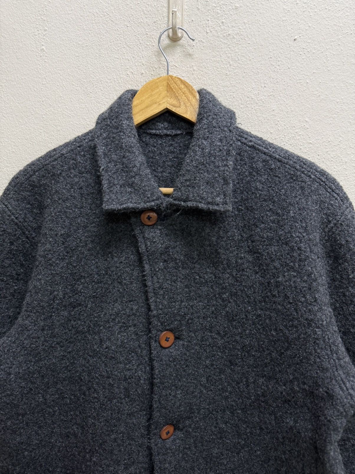 45rpm VINTAGE 45RPM MOHAIR CHARCOAL BLACK BUTTON UP JACKET Size US S / EU 44-46 / 1 - 17 Thumbnail