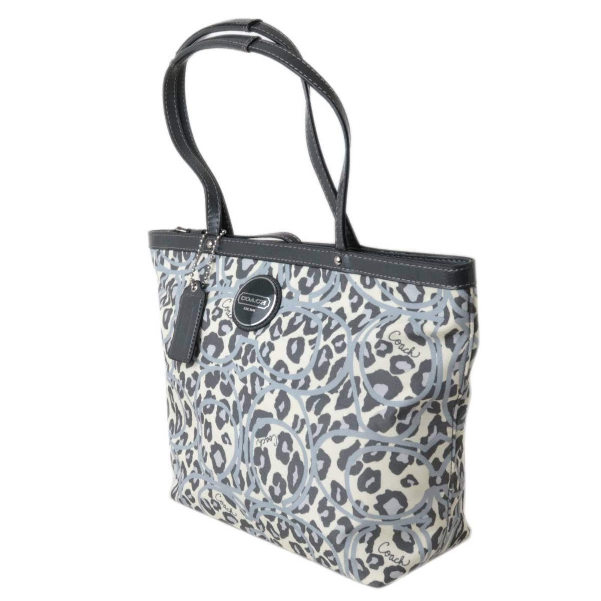 image of Coach Ocelot Nylon Tote Bag F17973 in Black, Women's