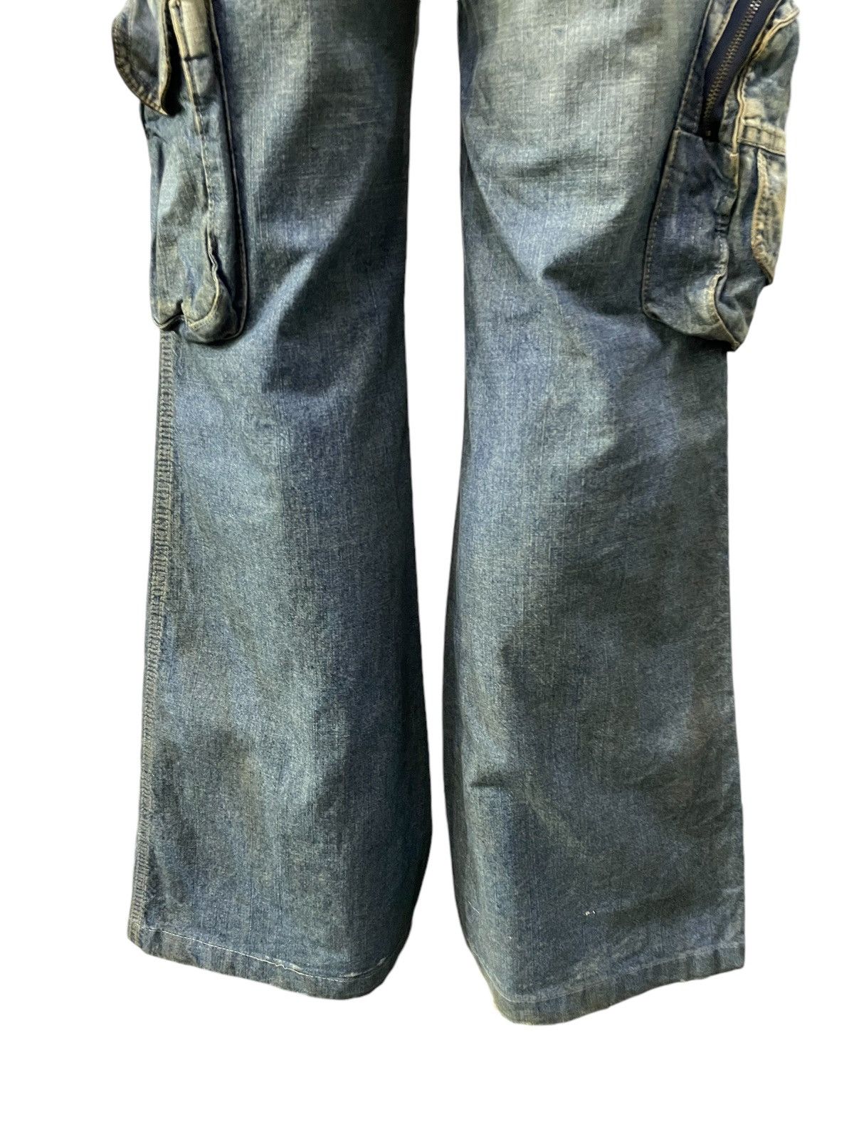 Hysteric Glamour × Japanese Brand × Le Grande Bleu (L.G.B.) Super Flared Authentic & Couture Mud Wash Multi Pocket Jeans Size US 30 / EU 46 - 6 Thumbnail