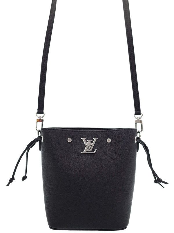 Louis Vuitton Nano LockMe Bucket Shoulder Bag Black