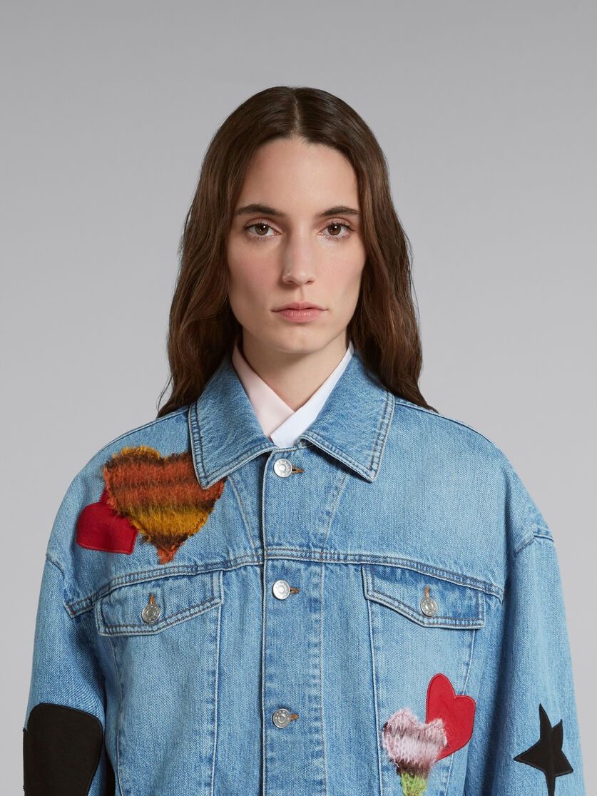 Marni o1w1db10824 Denim Jacket in Blue Size M / US 6-8 / IT 42-44 - 4 Thumbnail