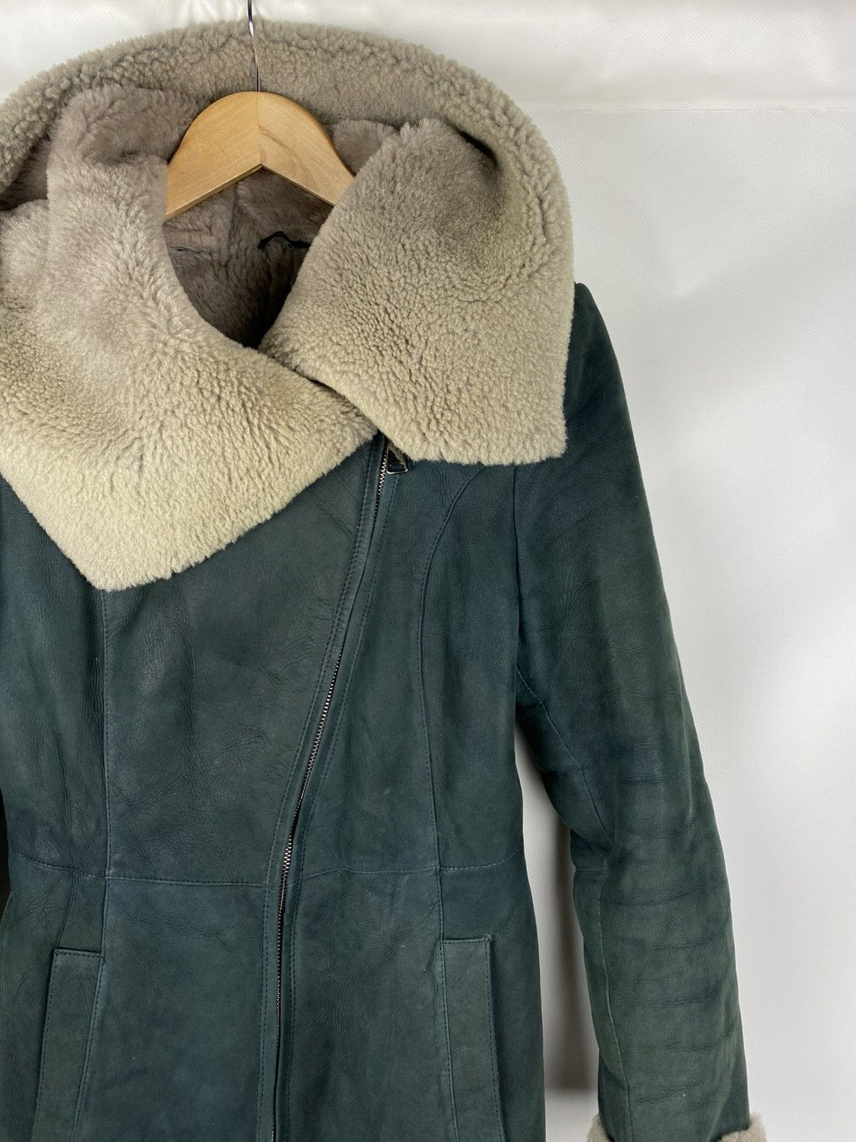 Vintage Vintage Avant-garde ladies shearling fur leather coat jacket Size S / US 4 / IT 40 - 3 Thumbnail