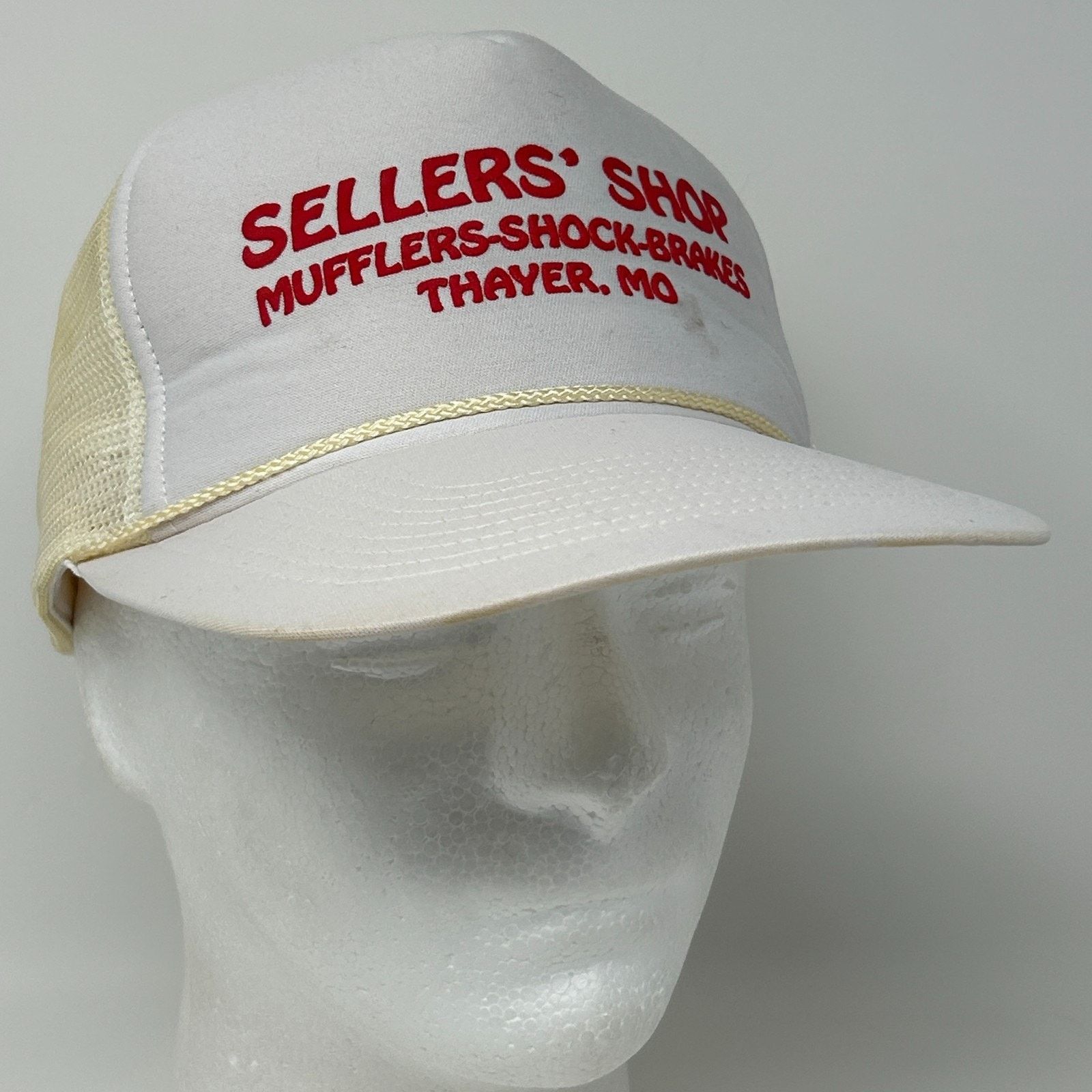 Vintage Vintage Sellers Shop Thayer Trucker Hat Baseball Cap White Size ONE SIZE - 10 Thumbnail
