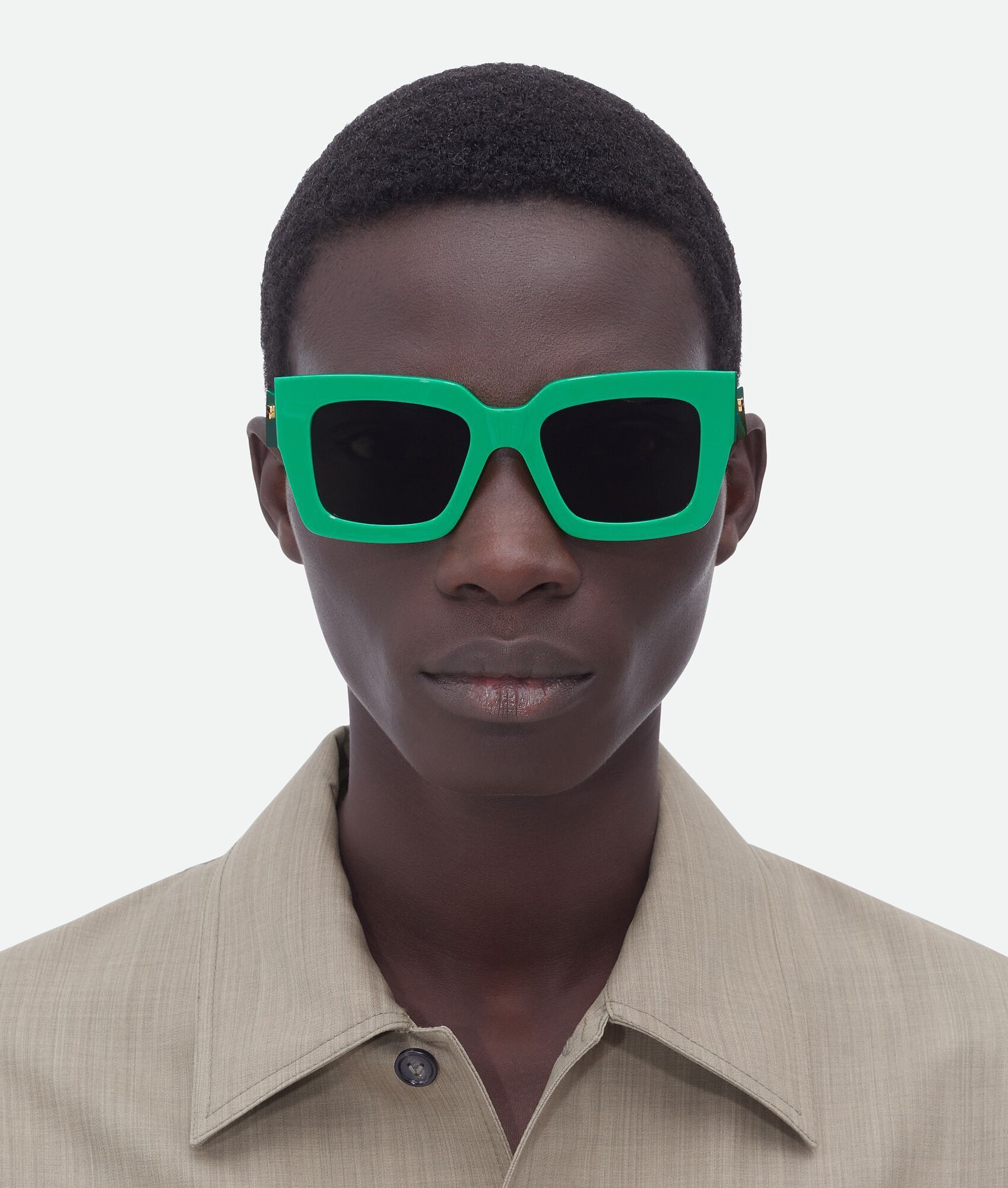 Bottega Veneta o1n1vont0525 Size: OS / Classic Square Sunglasses in Green Size ONE SIZE - 2 Thumbnail