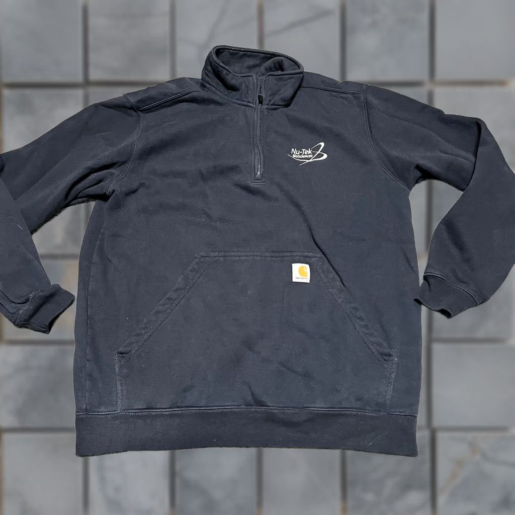 Carhartt Carhartt Sweatshirt Mens Large Midweight 1/4 Zip Navy Blue Loose Fit Nutek Sweatshirt Mens Large Navy Blue Trend Size US L / EU 52-54 / 3 - 1 Thumbnail