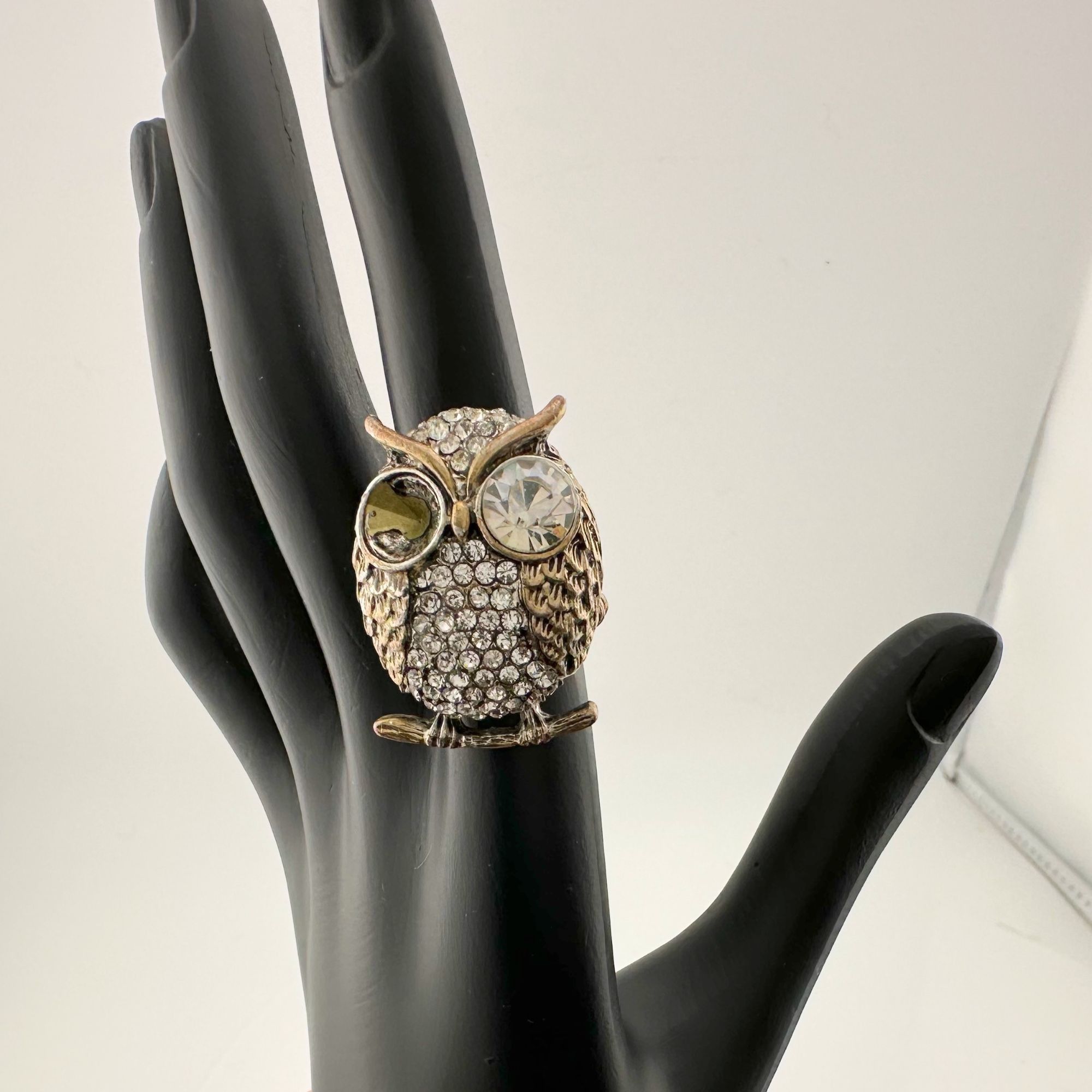 Vintage Vintage Costume Jewelry Owl, Dolphin and Turtle Rhinestone Size ONE SIZE - 7 Thumbnail