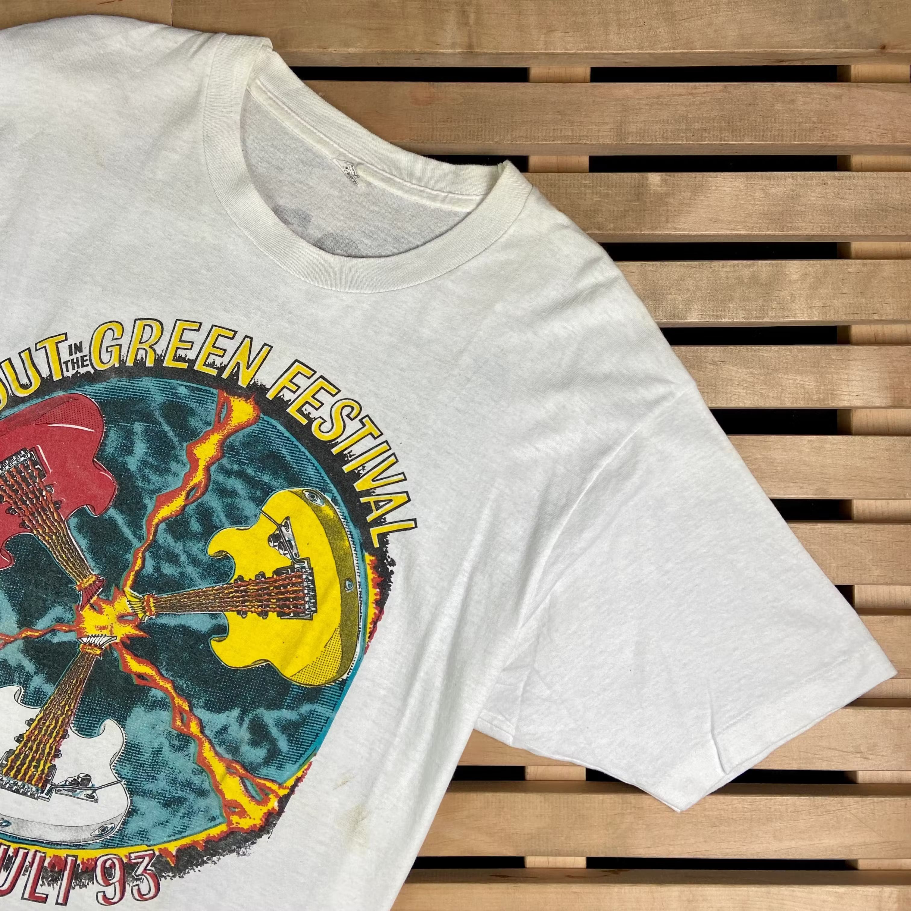 Band Tees × Vintage Mens Vintage T Shirt Out The Green Festival 1993 Size XXL Size US XXL / EU 58 / 5 - 2 Thumbnail
