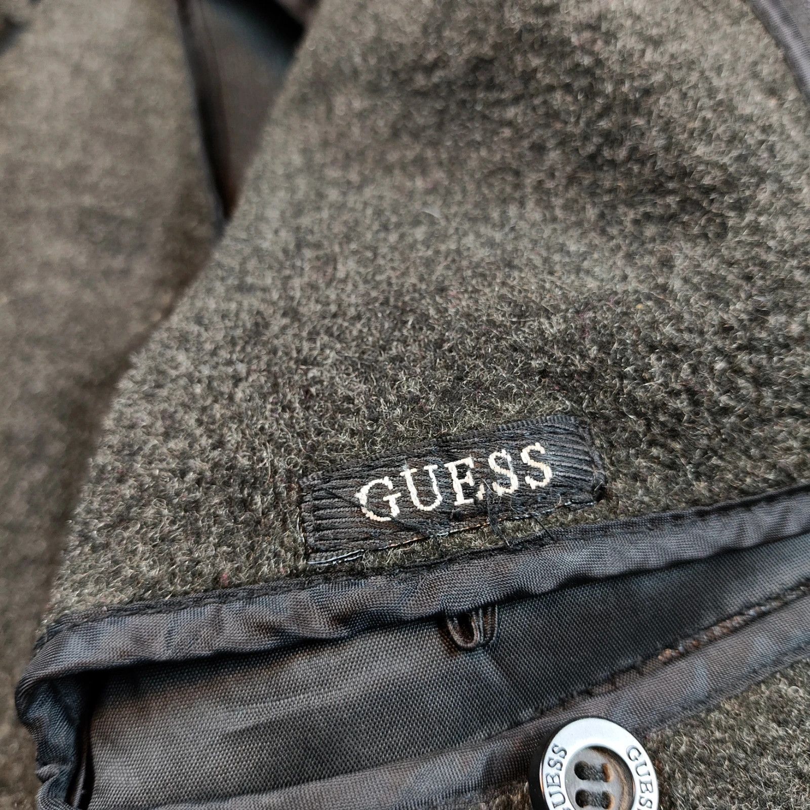 Guess Vintage Guess XL leather jacket button 90s rare archive Size US XL / EU 56 / 4 - 16 Thumbnail