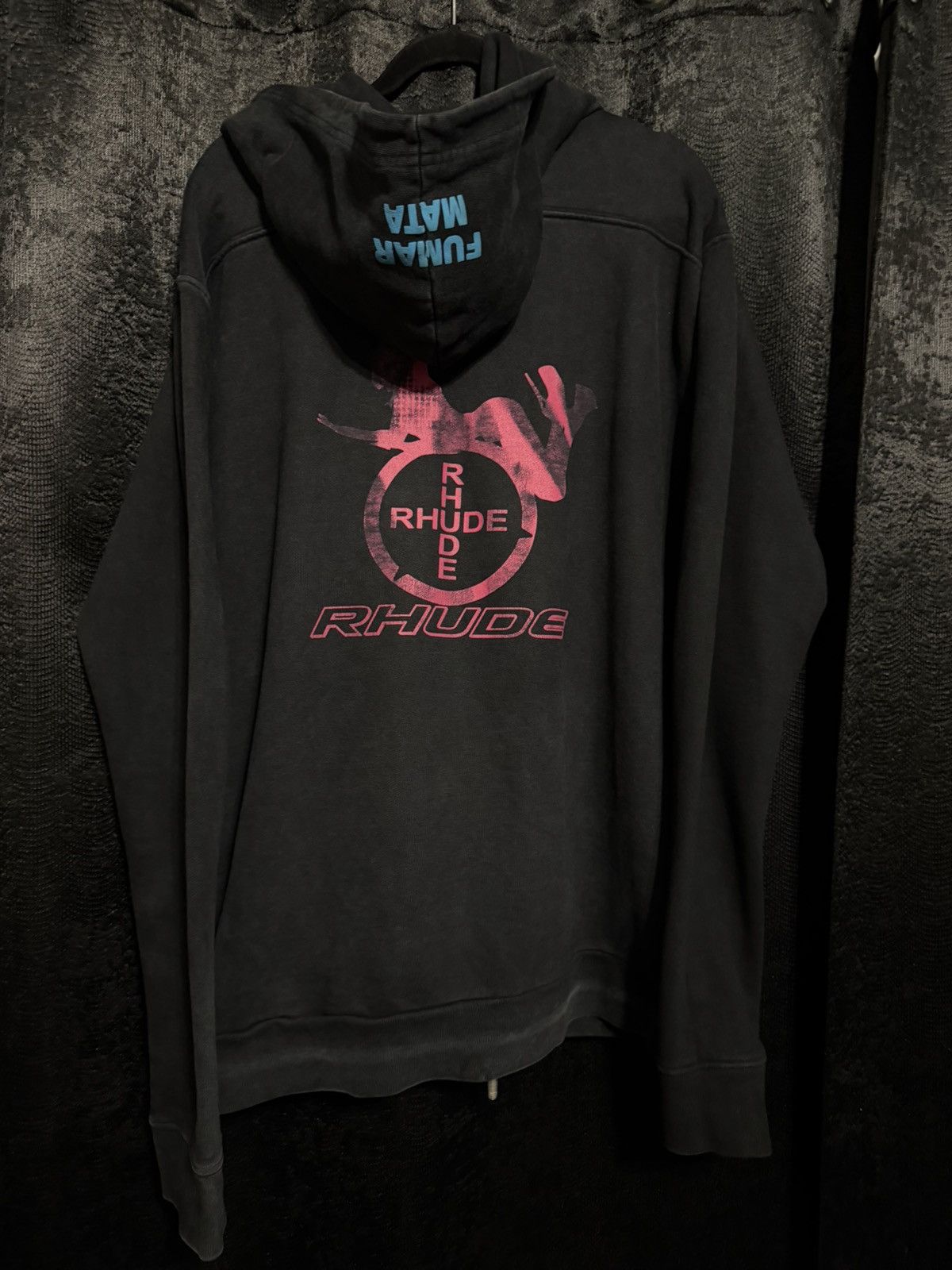 Rhude Fumar Mata Zip Up in Vintage Black Size US M / EU 48-50 / 2 - 11 Thumbnail