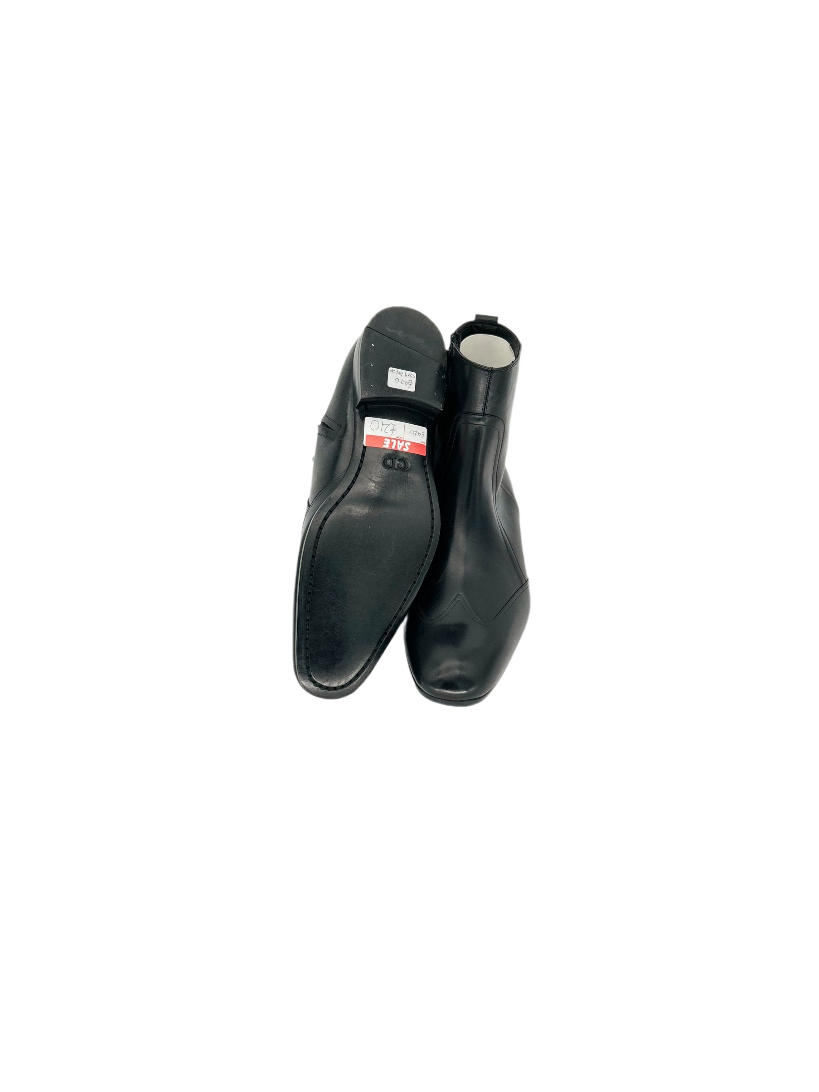 Dior Dior Homme Black Zip Chelsea Boot With Faux Brogue Details Size US 10 / EU 43 - 5 Thumbnail