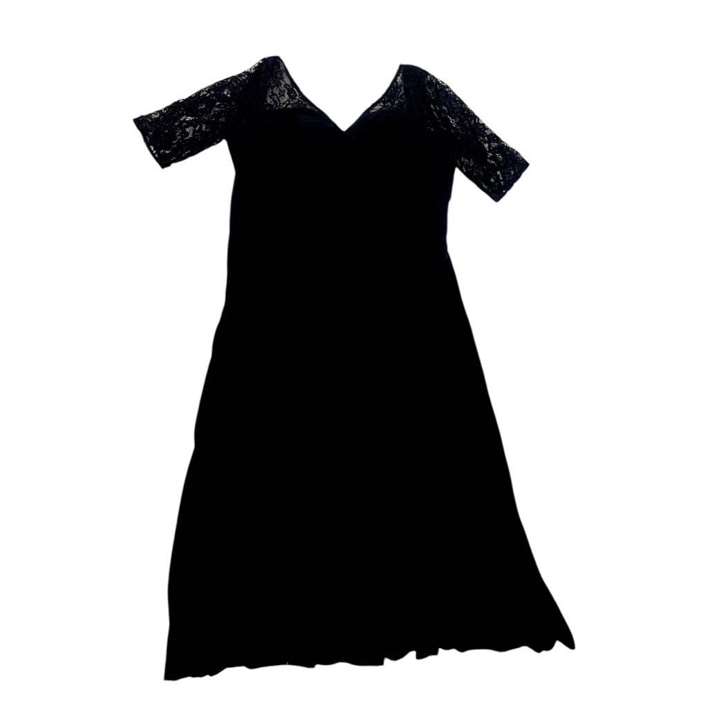 Other Long Maxi Formal Gown Dress Black 1/2 Sleeve Lace 3XL Women Size 3XL / US 20-22 - 5 Thumbnail