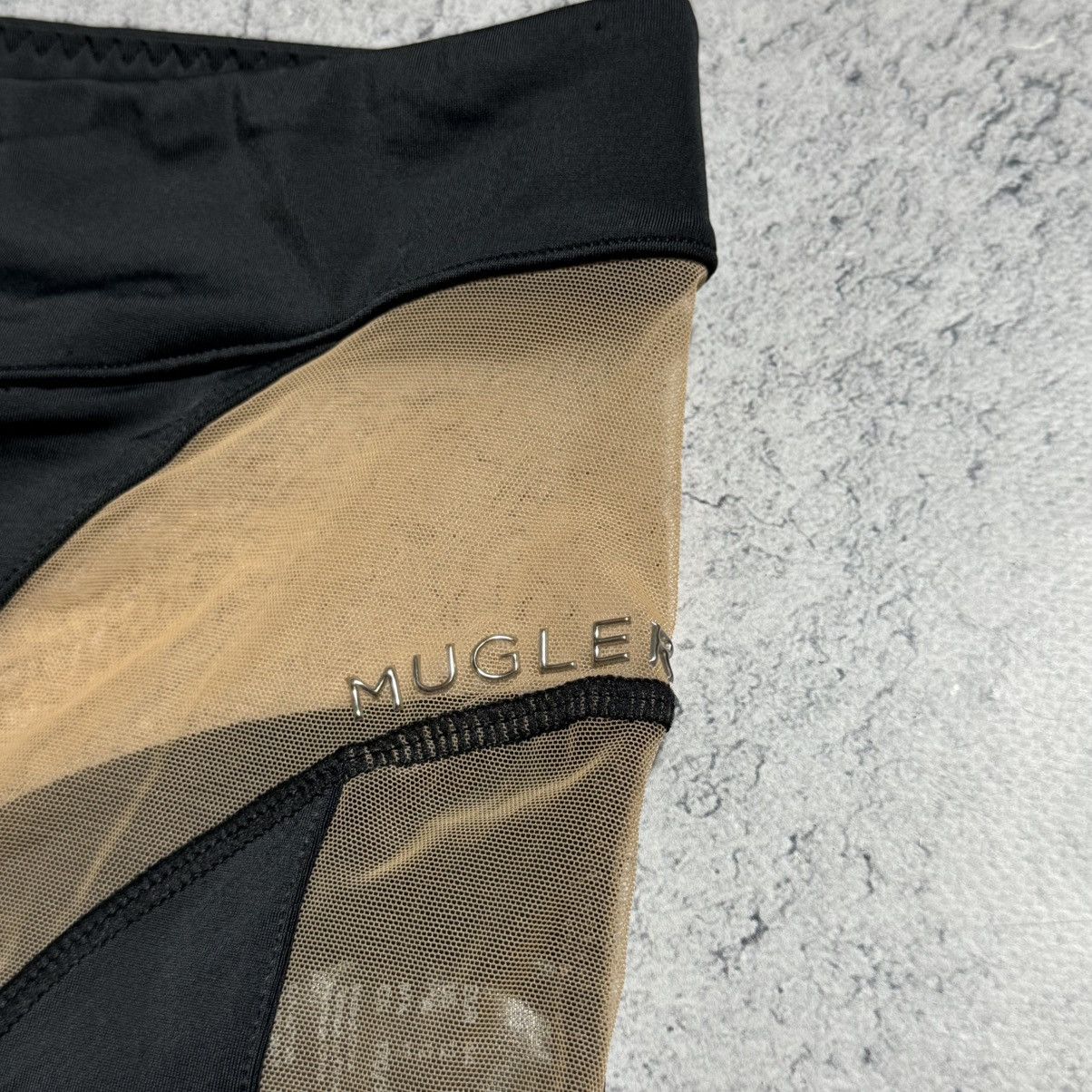 H&M × Mugler Rare Mugler H&M Mesh Panel Stirrup Leggings Size 34" / US 12 / IT 48 - 7 Thumbnail