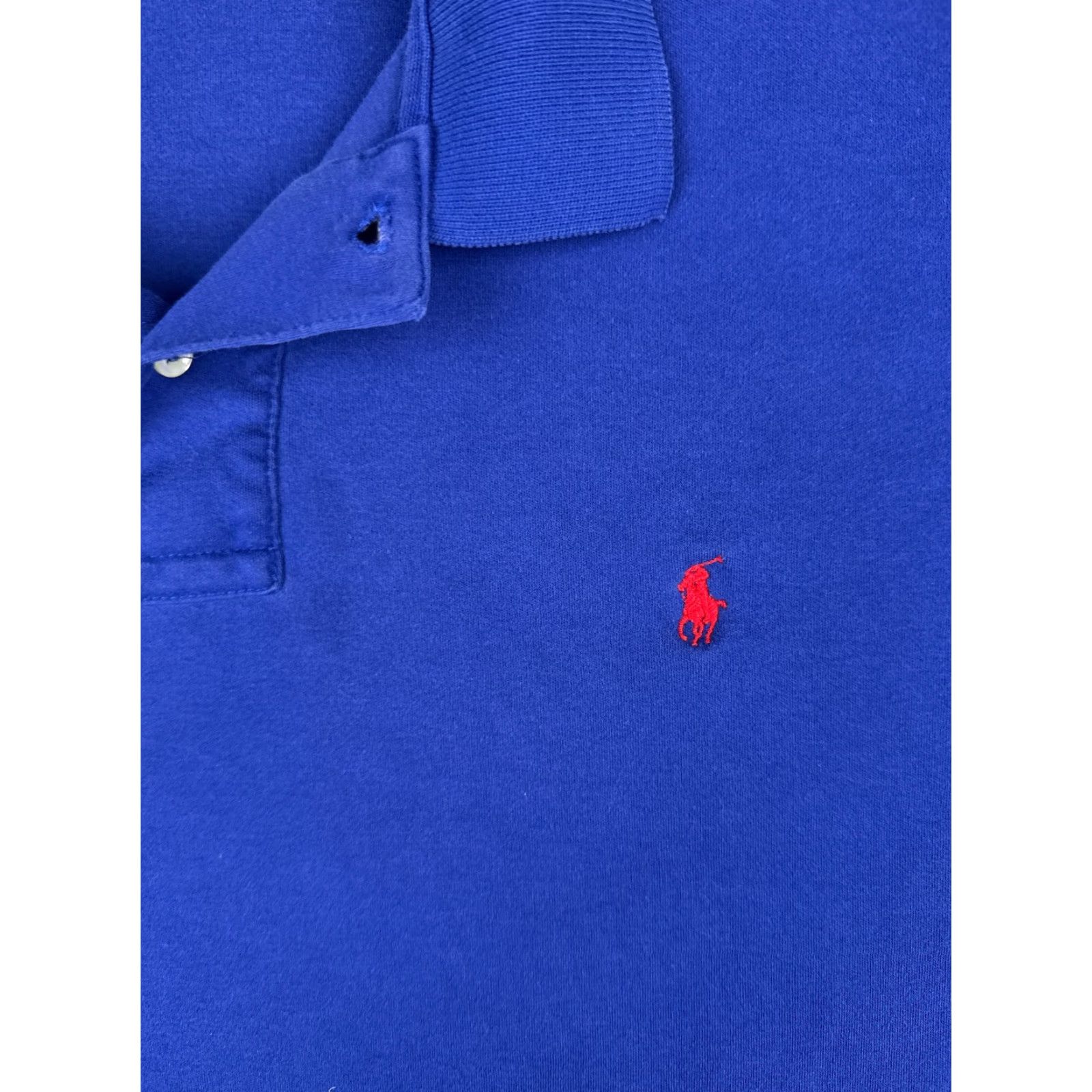 Ralph Lauren VINTAGE Ralph Lauren Polo Shirt Men Large Short Sleeve Blue Cotton Jersey All Seasons Casual Size US L / EU 52-54 / 3 - 6 Thumbnail
