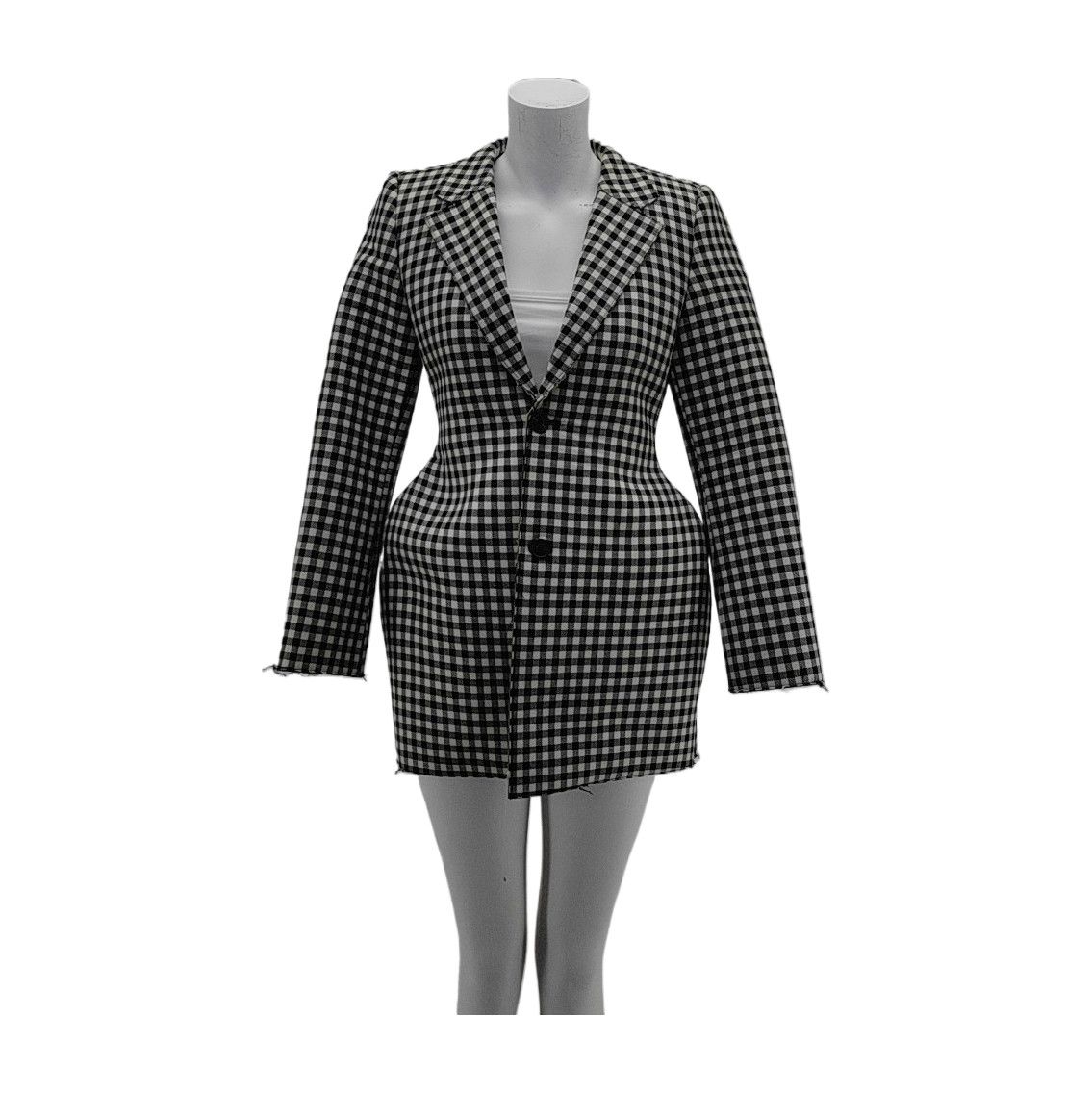 Balenciaga Balenciaga Gingham Wool Blazer Size 36 Size XS / US 0-2 / IT 36-38 - 1 Thumbnail
