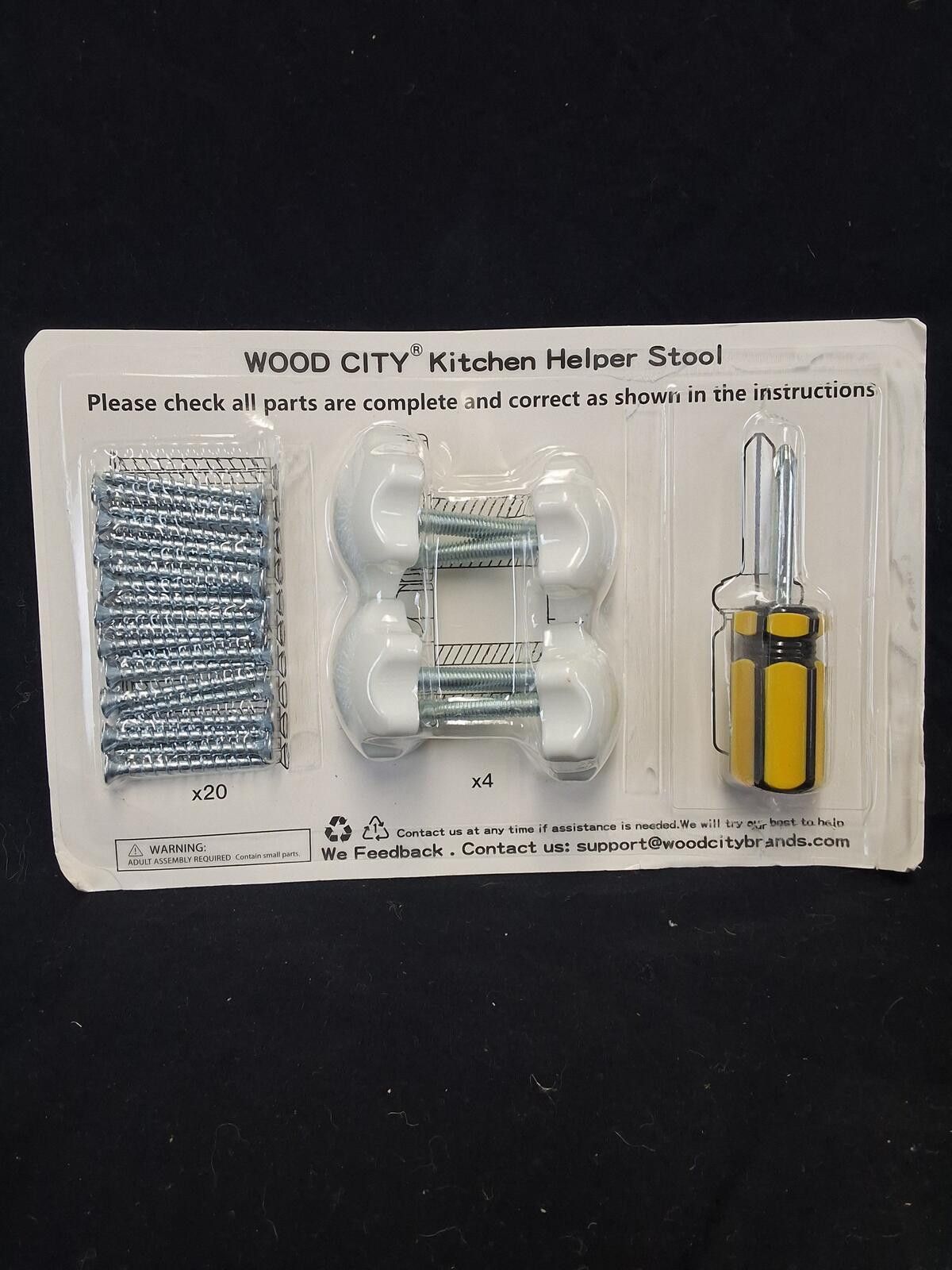 Other WOOD CITY Kitchen Helper Stool Parts Kit with Tools & Screws Size ONE SIZE - 1 Thumbnail