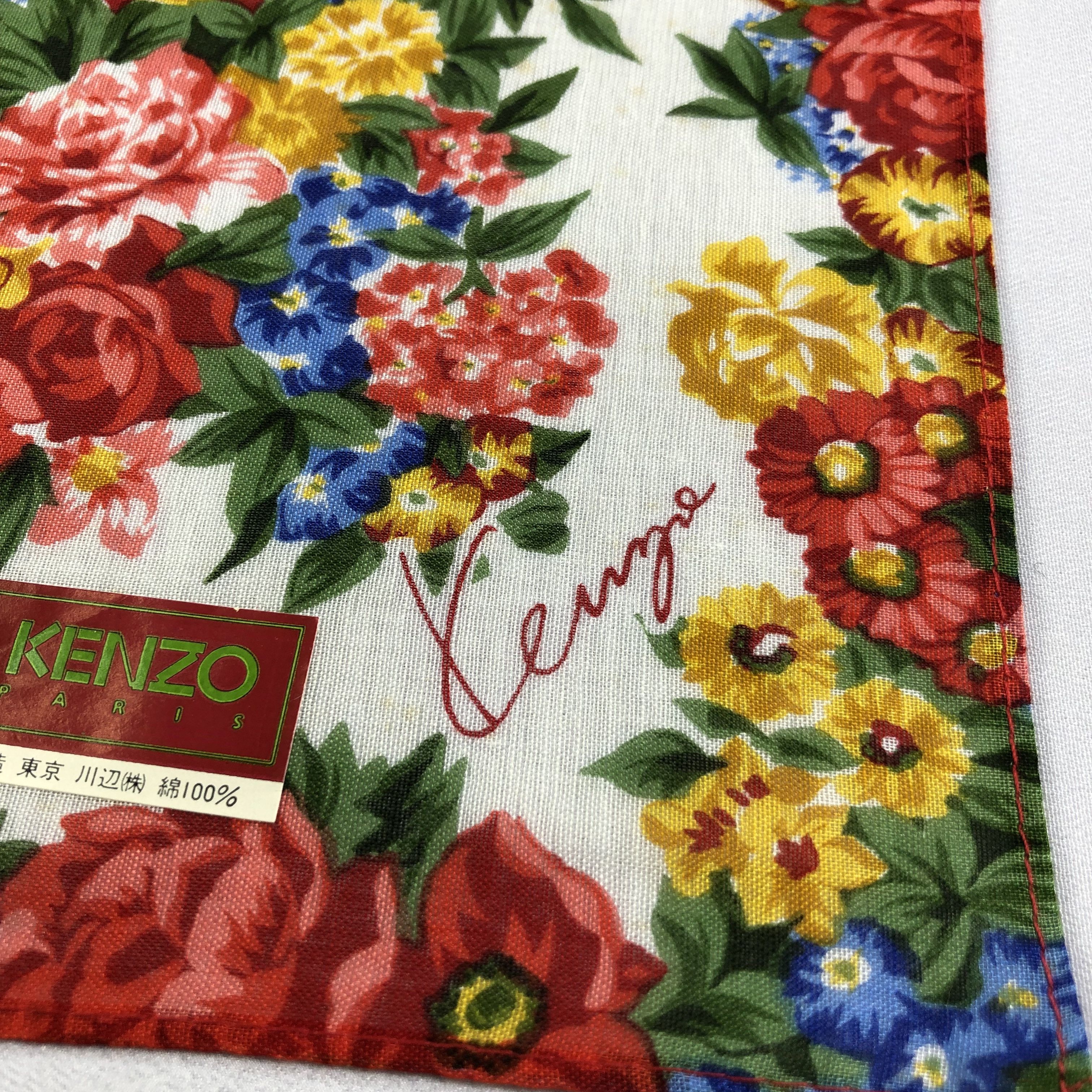 Kenzo Kenzo Floral Handkerchief Neckerchief Bandana H1903 Size ONE SIZE - 4 Thumbnail