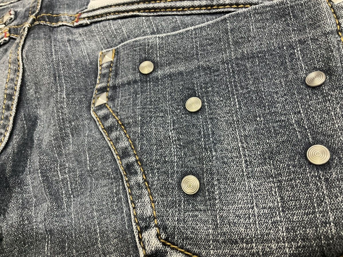 Hysteric Glamour × If Six Was Nine × Japanese Brand 🔥Sick Y2K Bcbg Cross Skull Rivet Studded Flared Denim Size US 30 / EU 46 - 9 Thumbnail