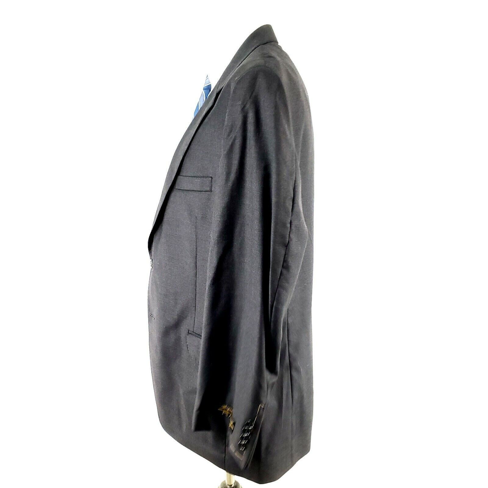 Jos. A. Bank NEW Jos A Bank Signature Gold 44R 2 Button Charcoal Gray Woo Size 44R - 4 Thumbnail