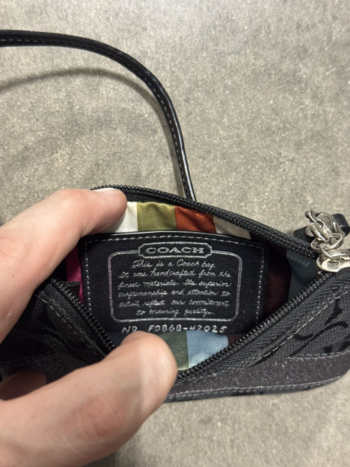 Coach Y2K Vintage Black Coach Mini Wristlet Purse Wallet Size ONE SIZE - 5 Thumbnail