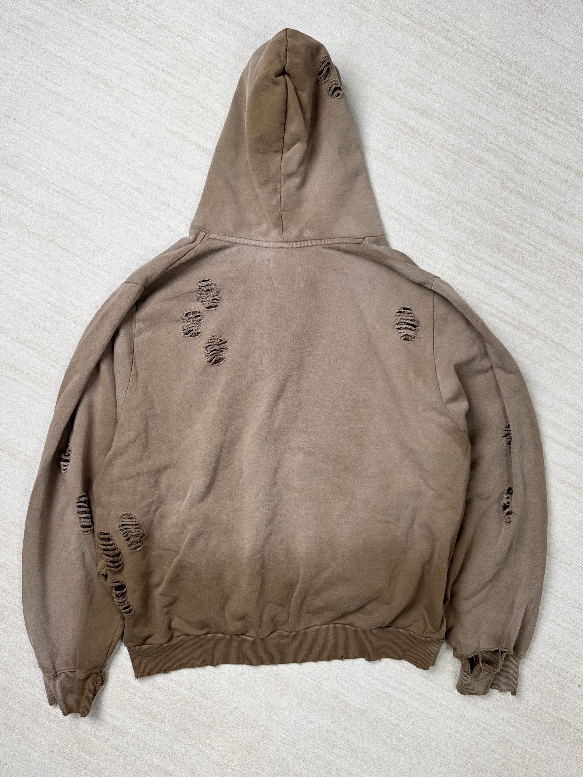 Japanese Brand Heavy Distressed Sun-fade Zip-up hoodie Size US M / EU 48-50 / 2 - 5 Thumbnail