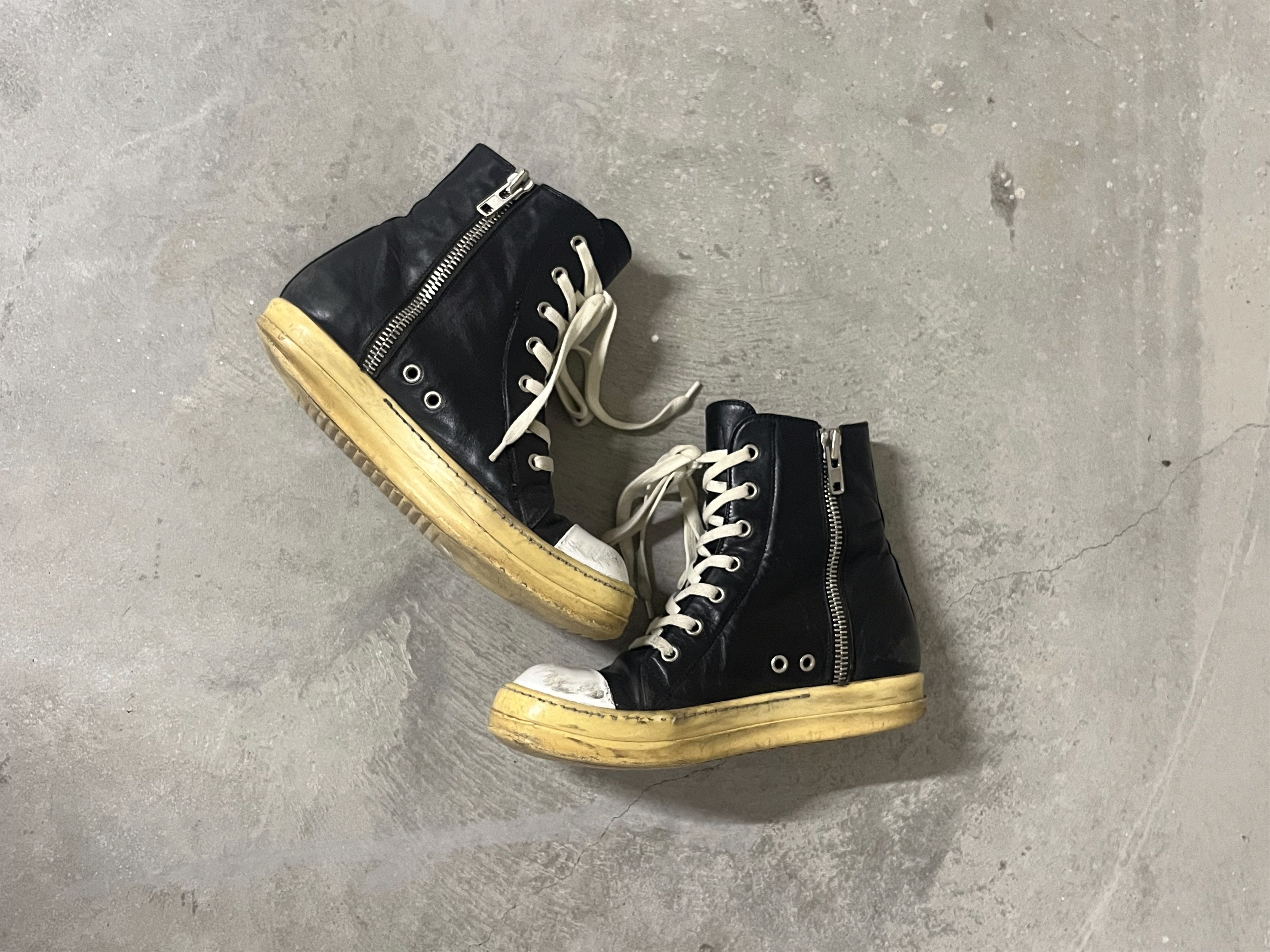 Rick Owens F/W 2015 "SPHINX" leather ramones Size US 9 / IT 39 - 4 Thumbnail