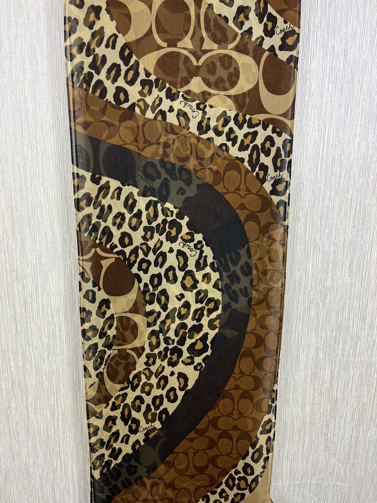 Coach × Designer Coach silk scarf handkerchief monogram logo leopard sexy Size ONE SIZE - 3 Thumbnail