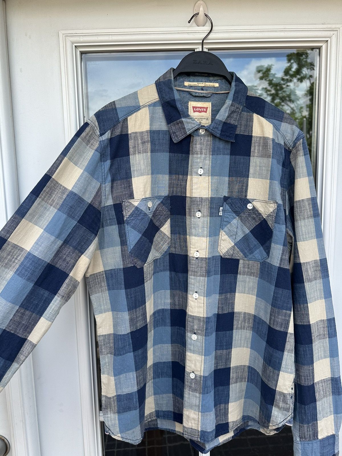 Levi's × Levi's Vintage Clothing × Vintage Gorgeous Levi’s vintage flannel patchwork Shirt Size US M / EU 48-50 / 2 - 4 Thumbnail